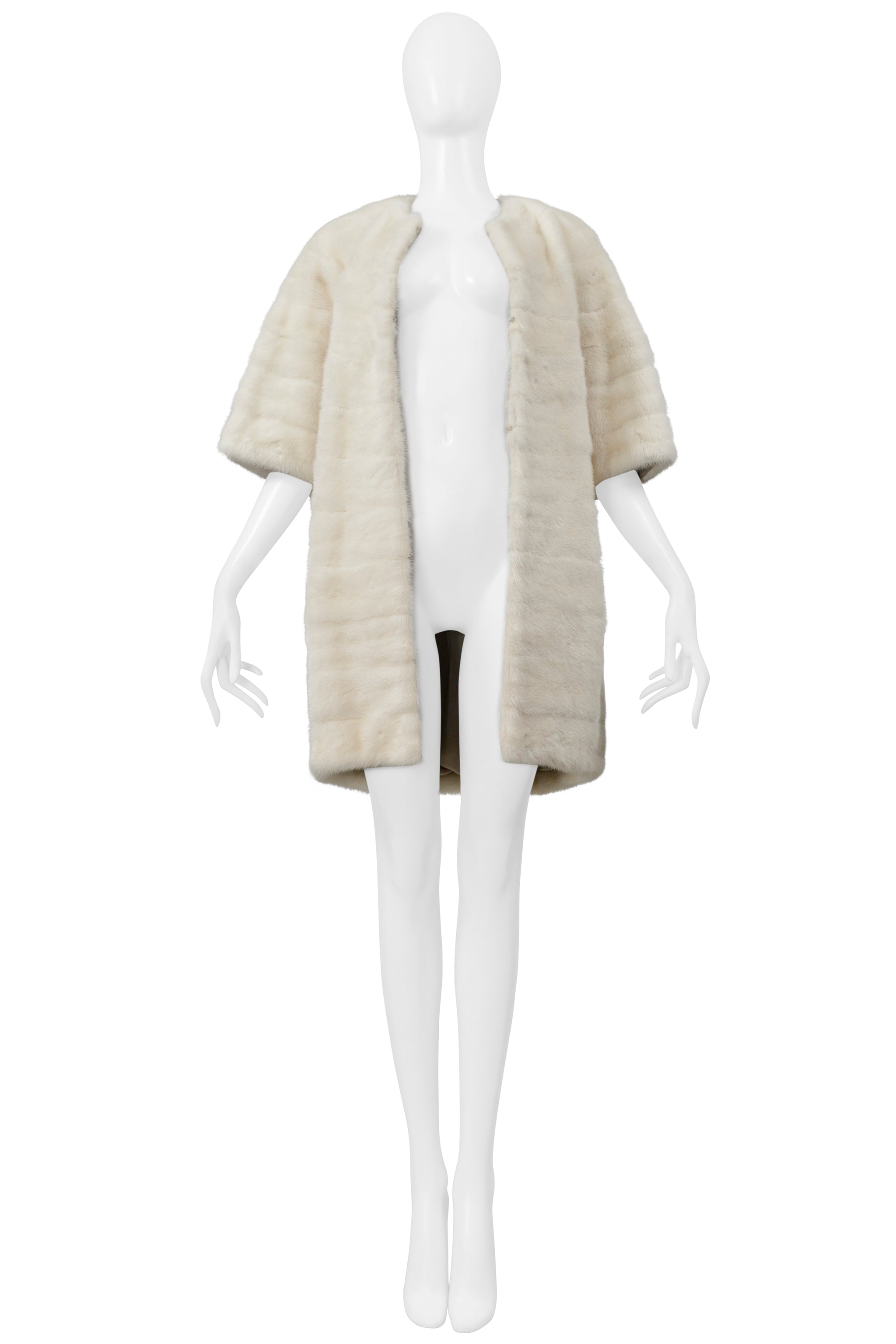 DOLCE & GABBANA WHITE MINK COAT 2015