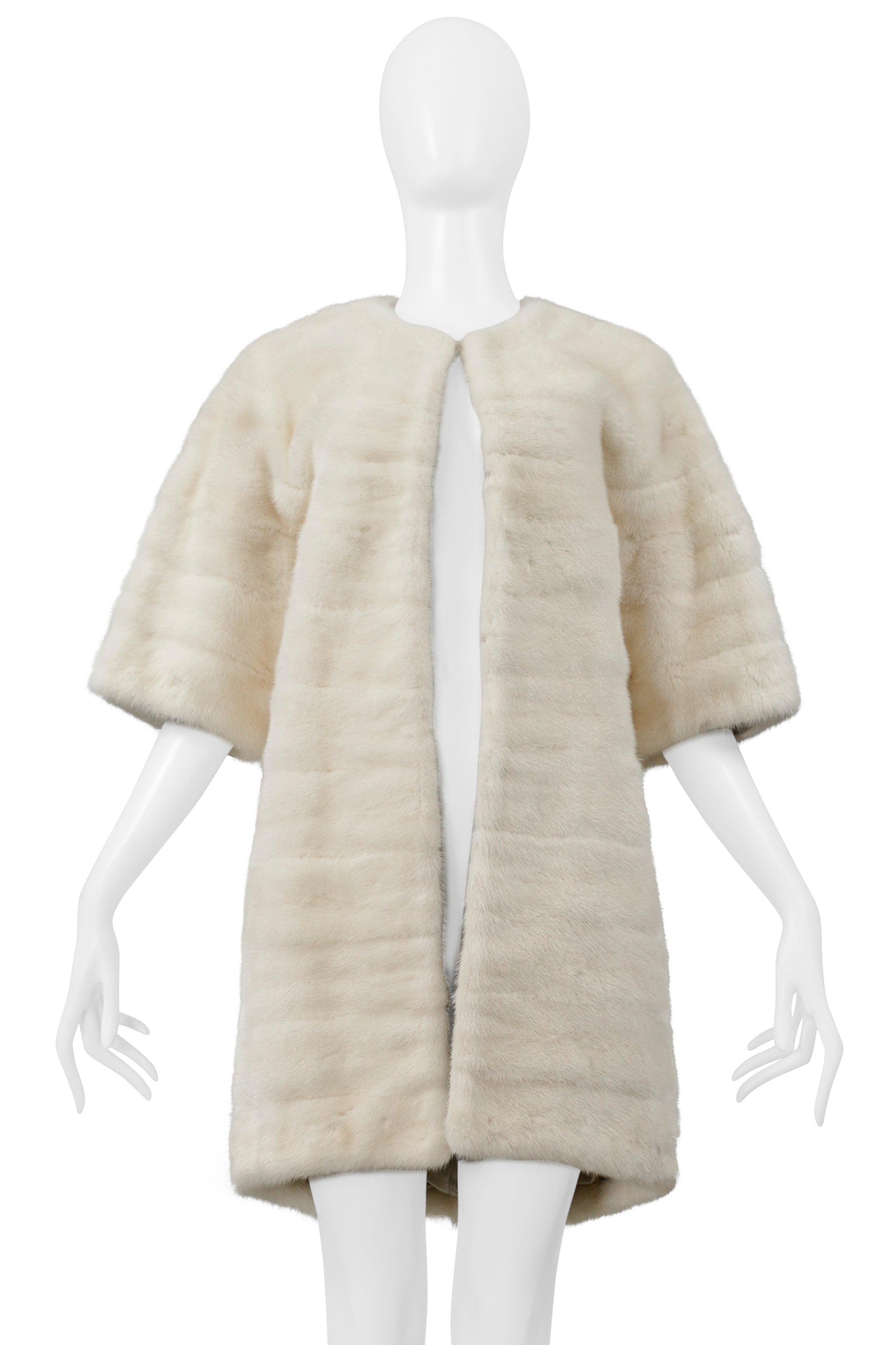 DOLCE & GABBANA WHITE MINK COAT 2015