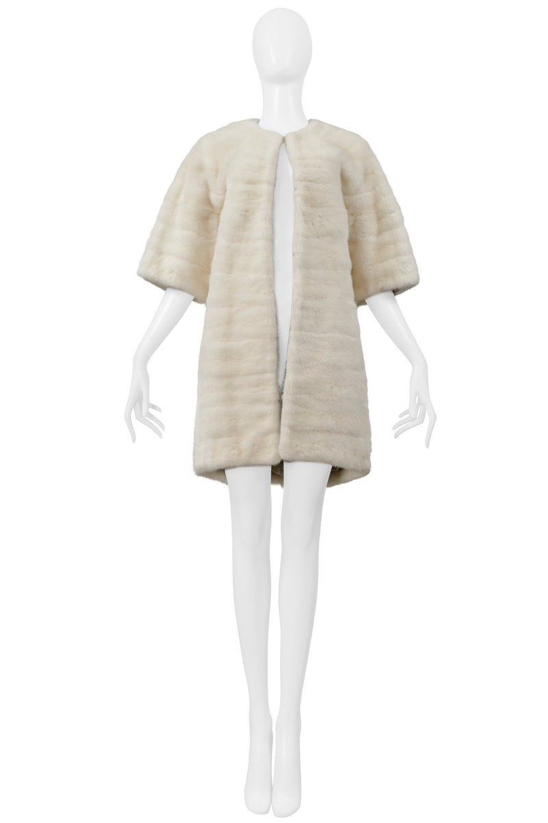 DOLCE & GABBANA WHITE MINK COAT 2015