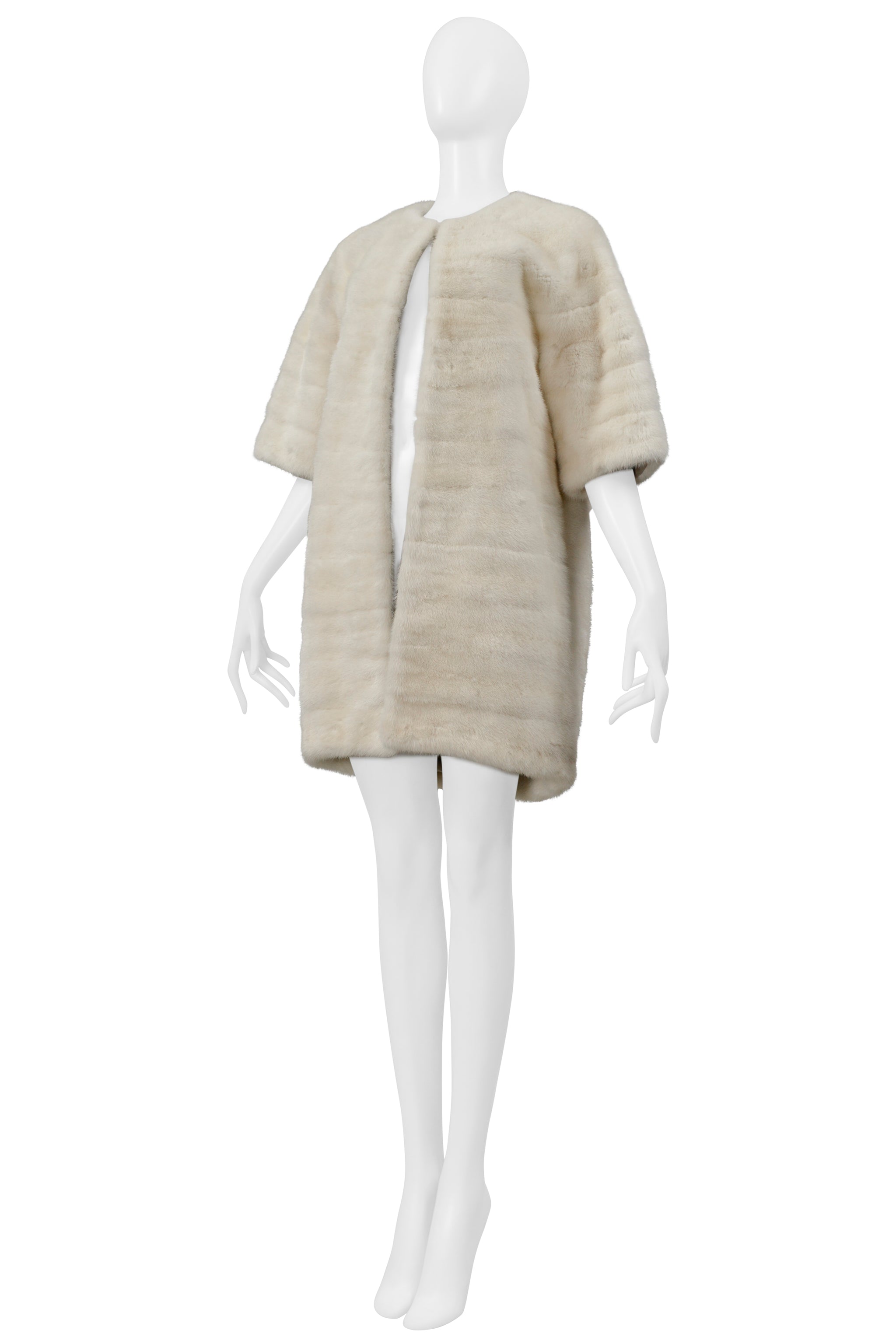 DOLCE & GABBANA WHITE MINK COAT 2015