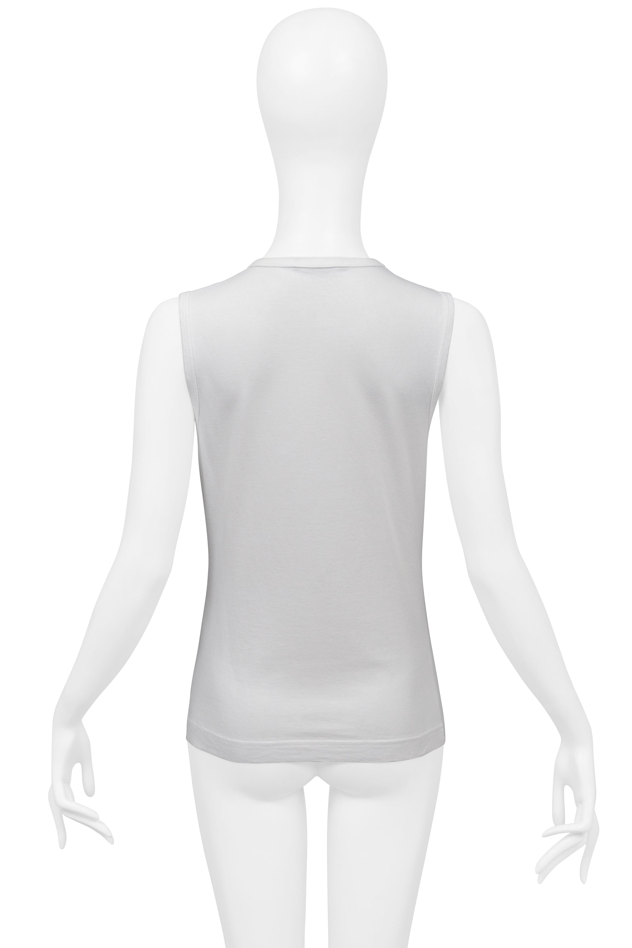 DOLCE & GABBANA WHITE "HOLLYWOOD" TANK TOP WITH MINNIE MOUSE