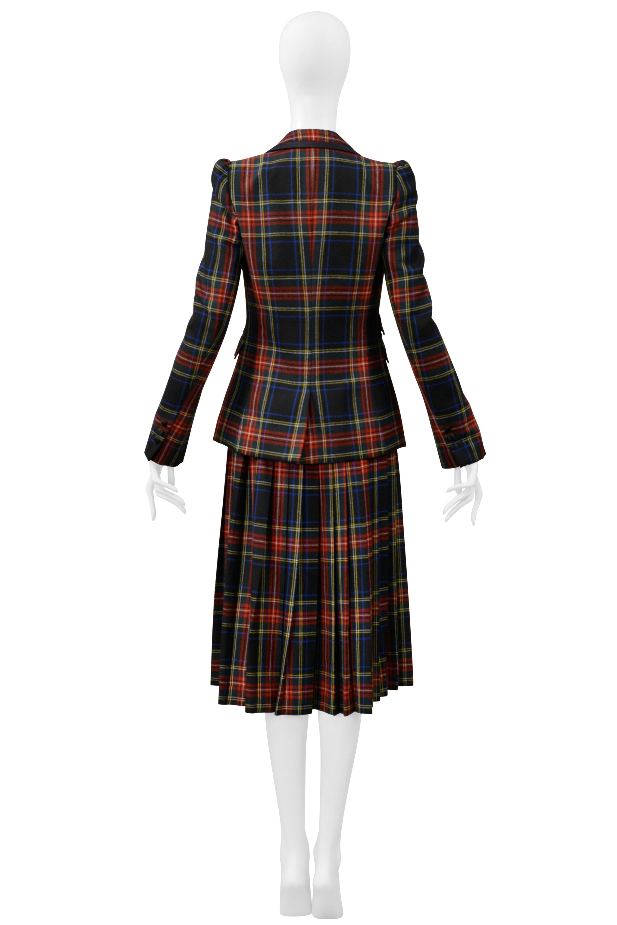 DOLCE & GABBANA D&G TARTAN PLAID JACKET & SKIRT ENSEMBLE 2008