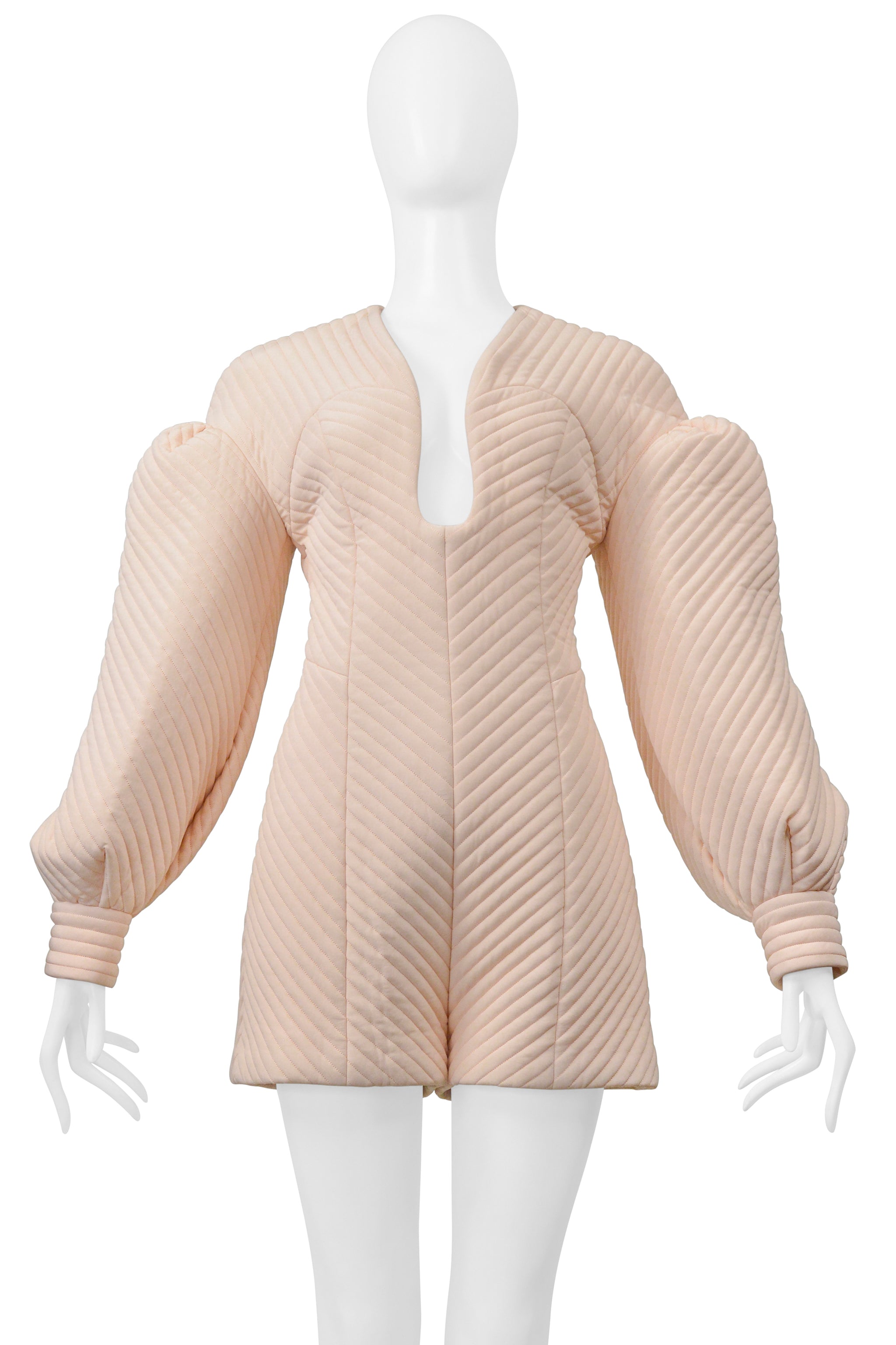 FENDI PINK PADDED ARCHITECTURAL MINI ROMPER 2020