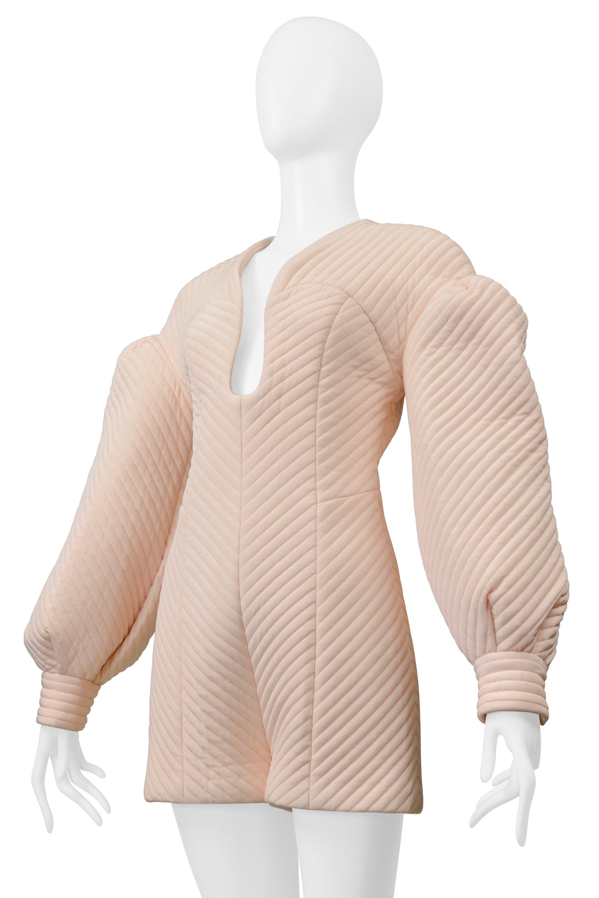 FENDI PINK PADDED ARCHITECTURAL MINI ROMPER 2020