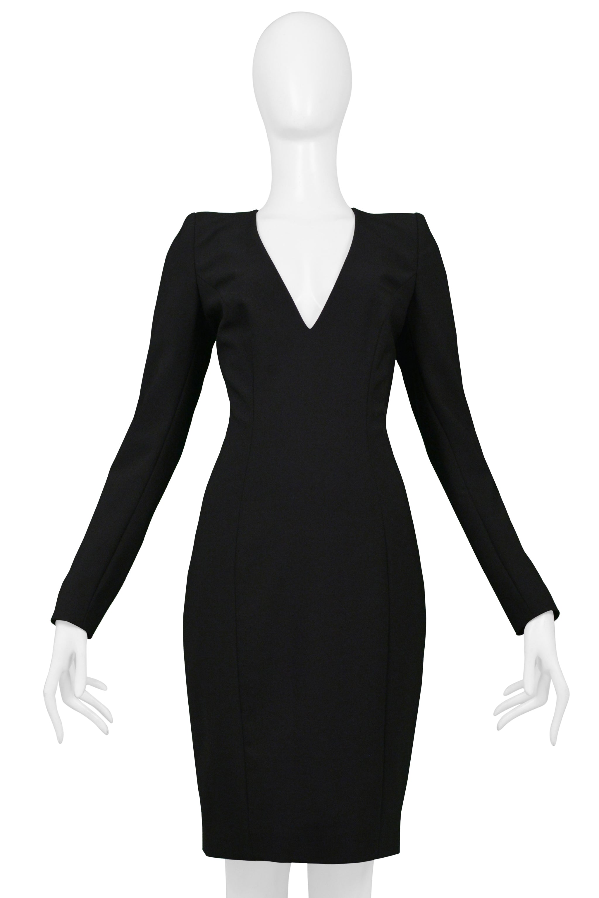 JOHN GALLIANO BLACK TUXEDO DRESS WITH LONG SLEEVES 1997