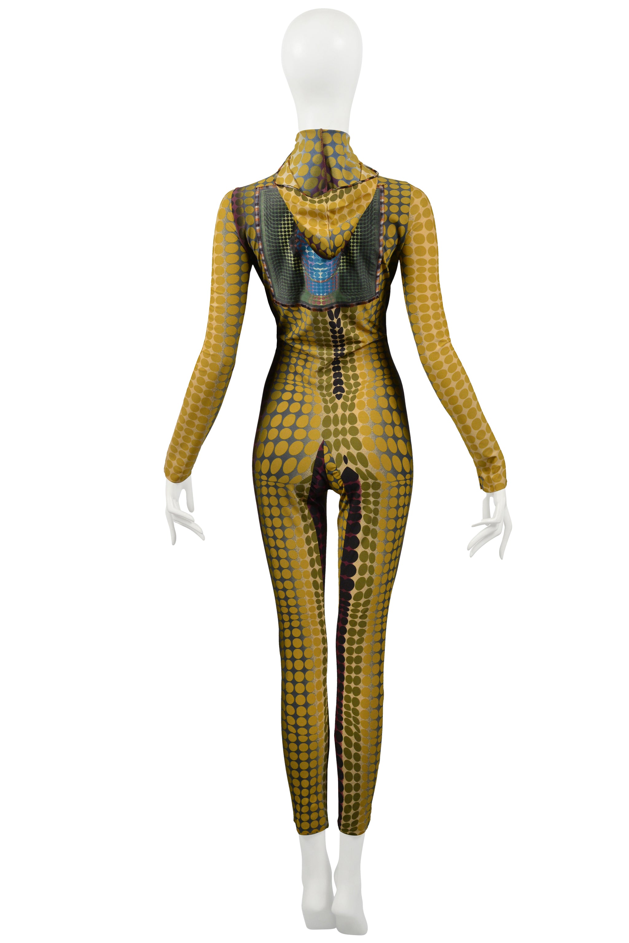 JEAN PAUL GAULTIER ICONIC YELLOW DOT "CYBER" JUMPSUIT 1995