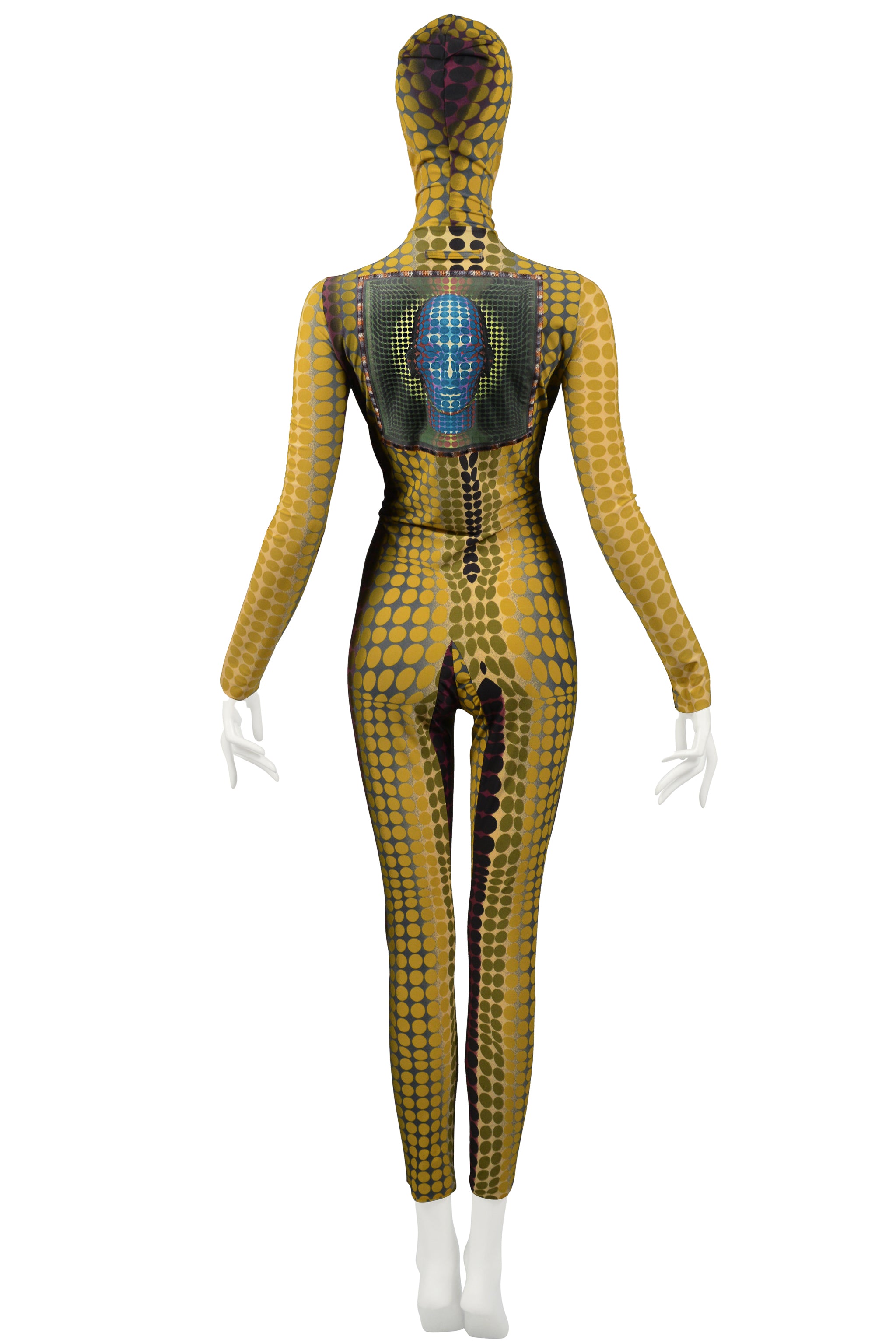JEAN PAUL GAULTIER ICONIC YELLOW DOT "CYBER" JUMPSUIT 1995