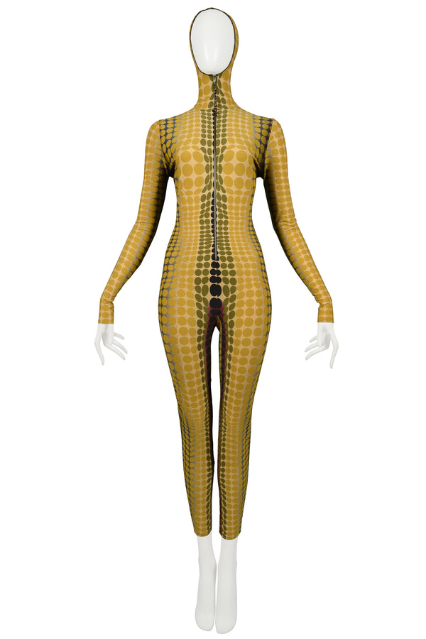 JEAN PAUL GAULTIER ICONIC YELLOW DOT "CYBER" JUMPSUIT 1995