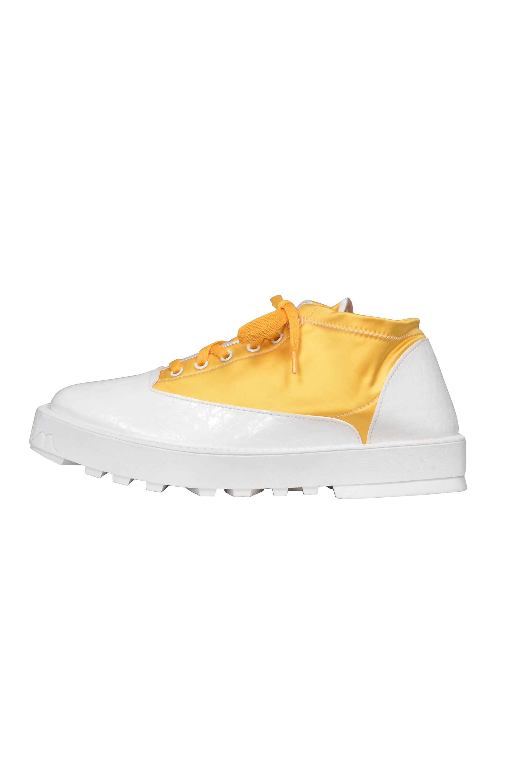 GHOSTIN BY PIERRE GIROD ORANGE AND WHITE LACE UP TRAINERS