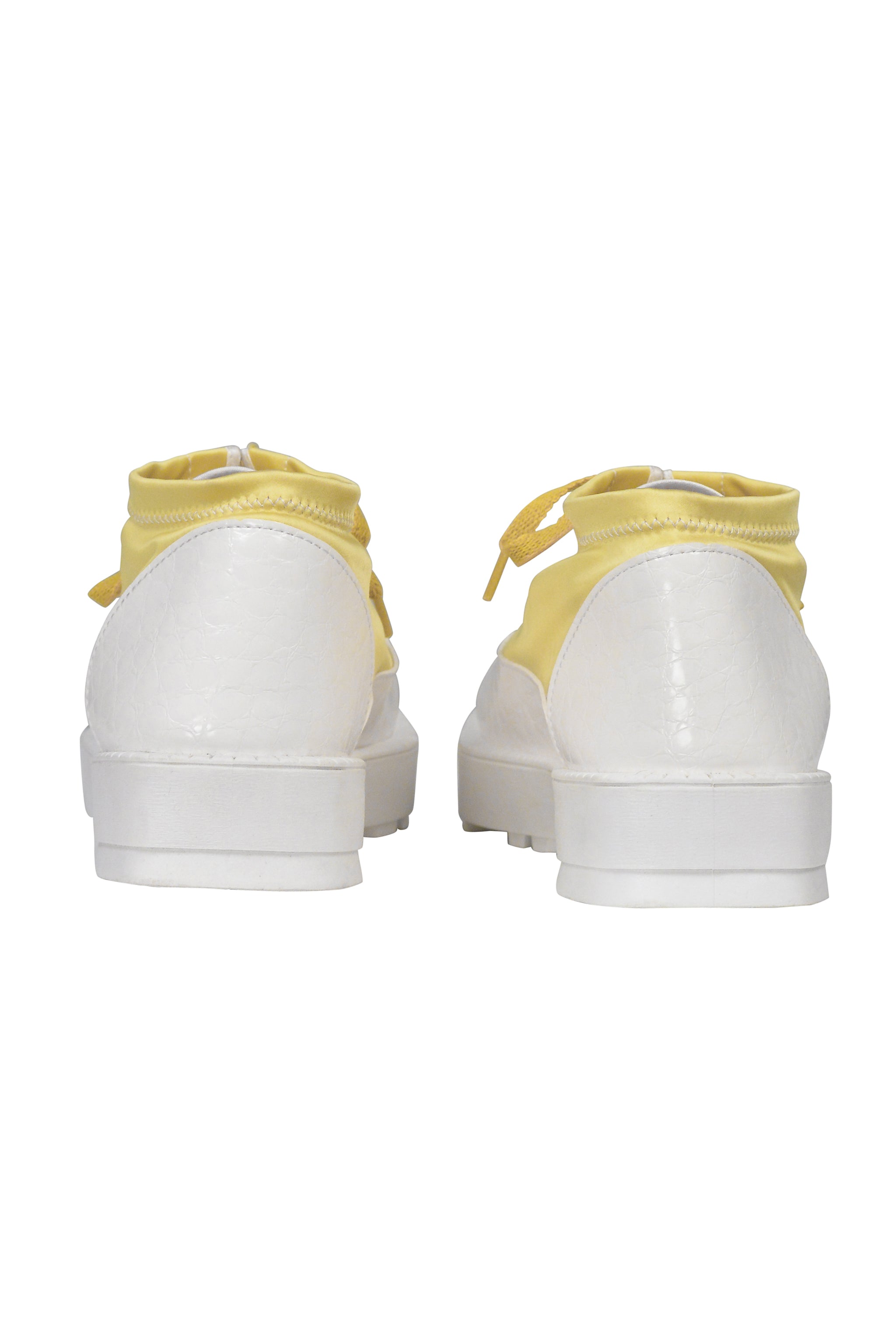 GHOSTIN BY PIERRE GIROD YELLOW AND WHITE TRAINERS