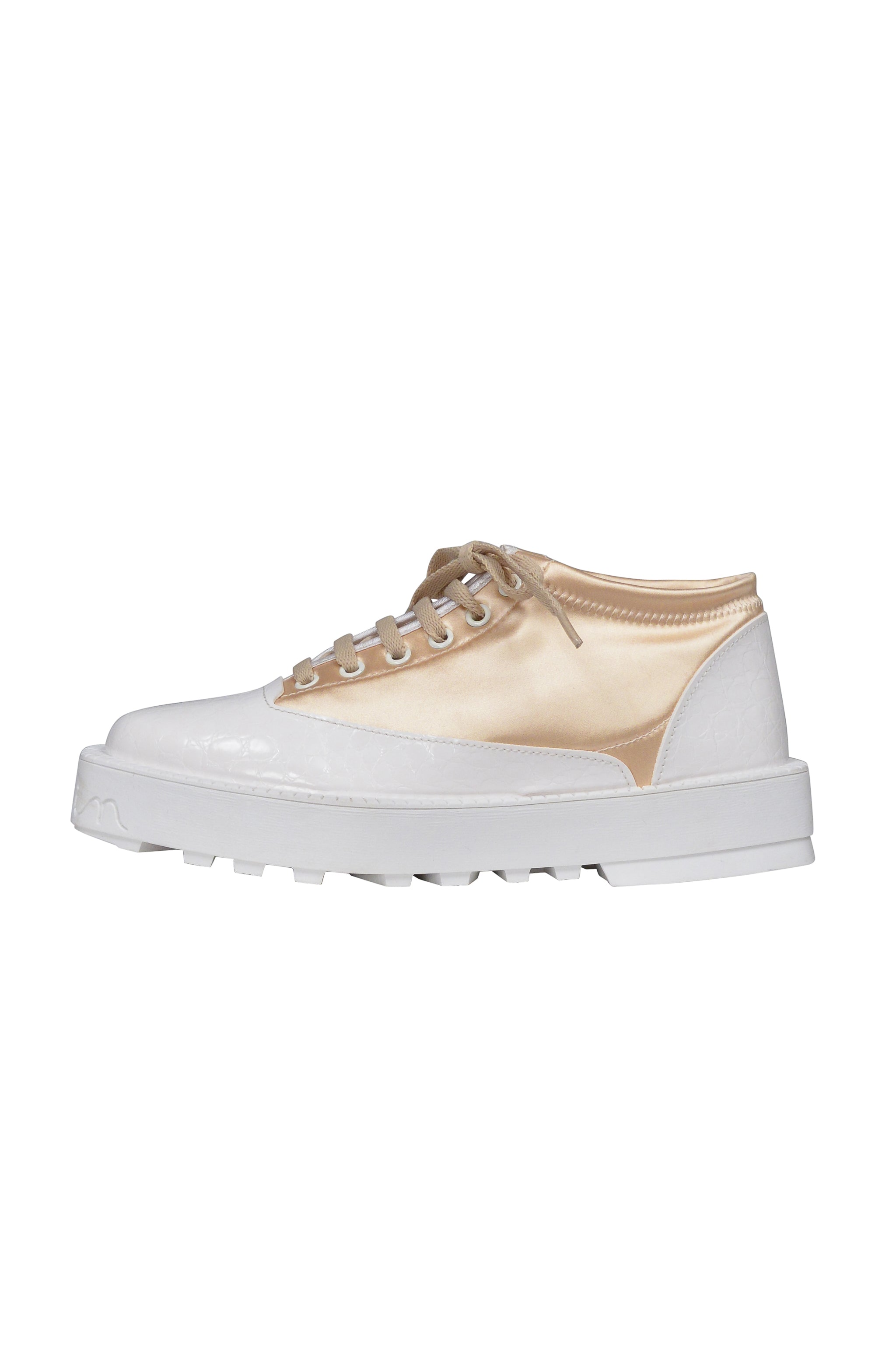 GHOSTIN BY PIERRE GIROD GOLD AND WHITE SNEAKERS