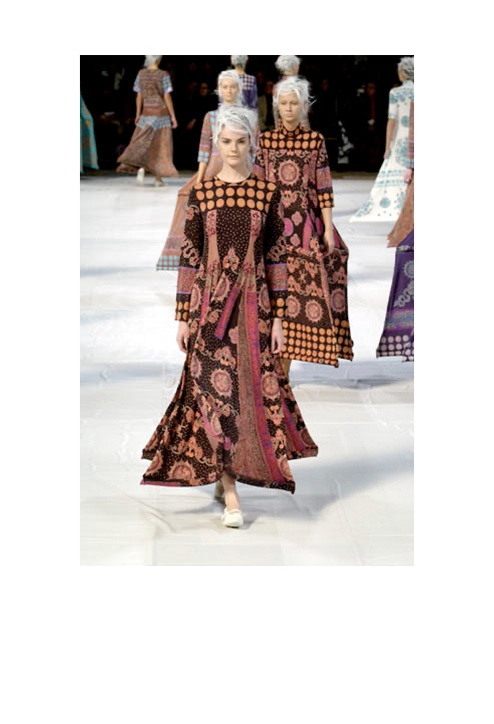 ISSEY MIYAKE PAISLEY PRINT DRESS WITH INFLATABLE HEM 2001