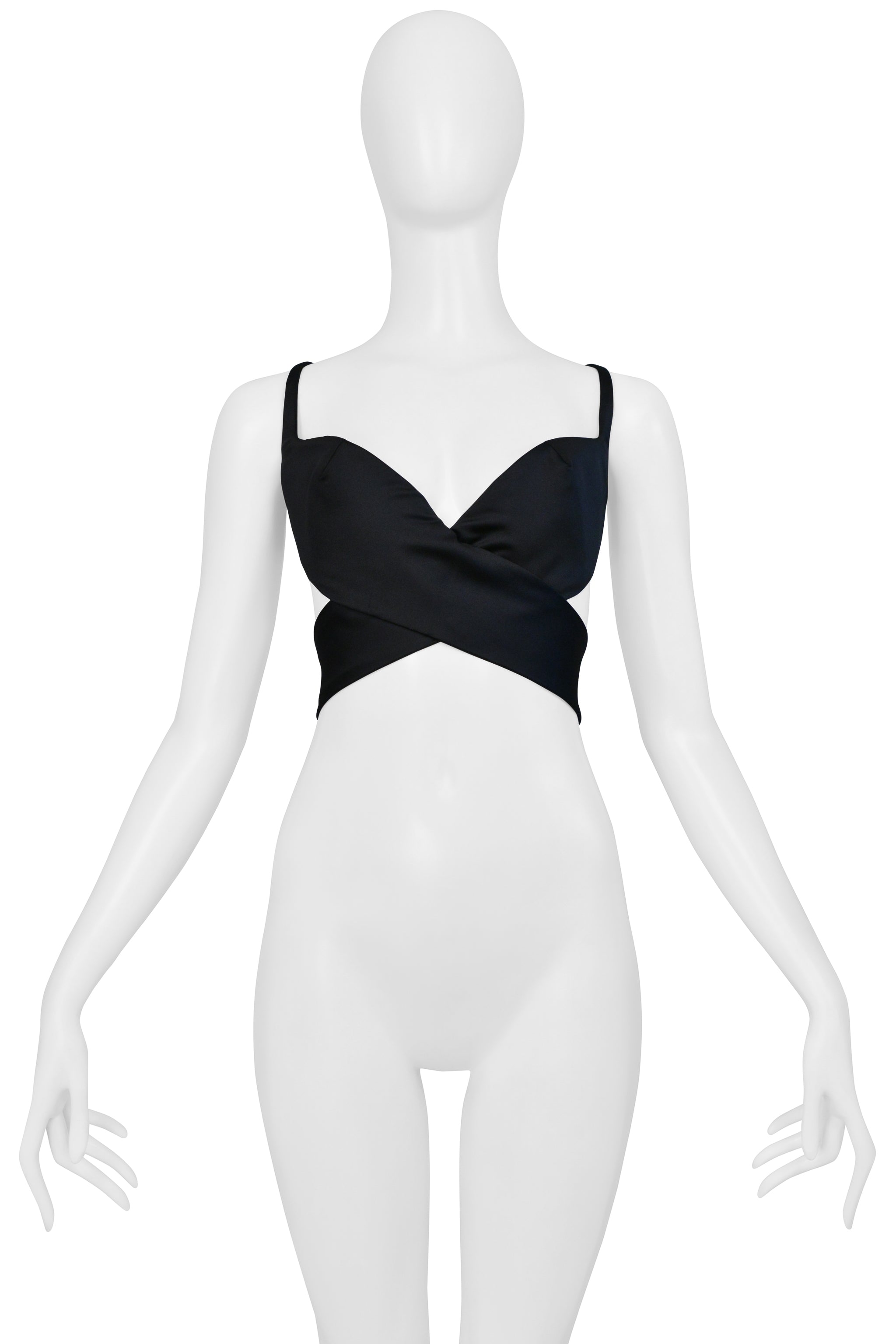 GUCCI BY TOM FORD BLACK SATIN WRAP BRA 2001