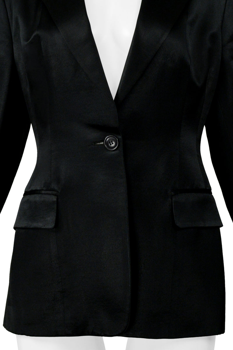 GUCCI BY TOM FORD BLACK SATIN EVENING JACKET 1996