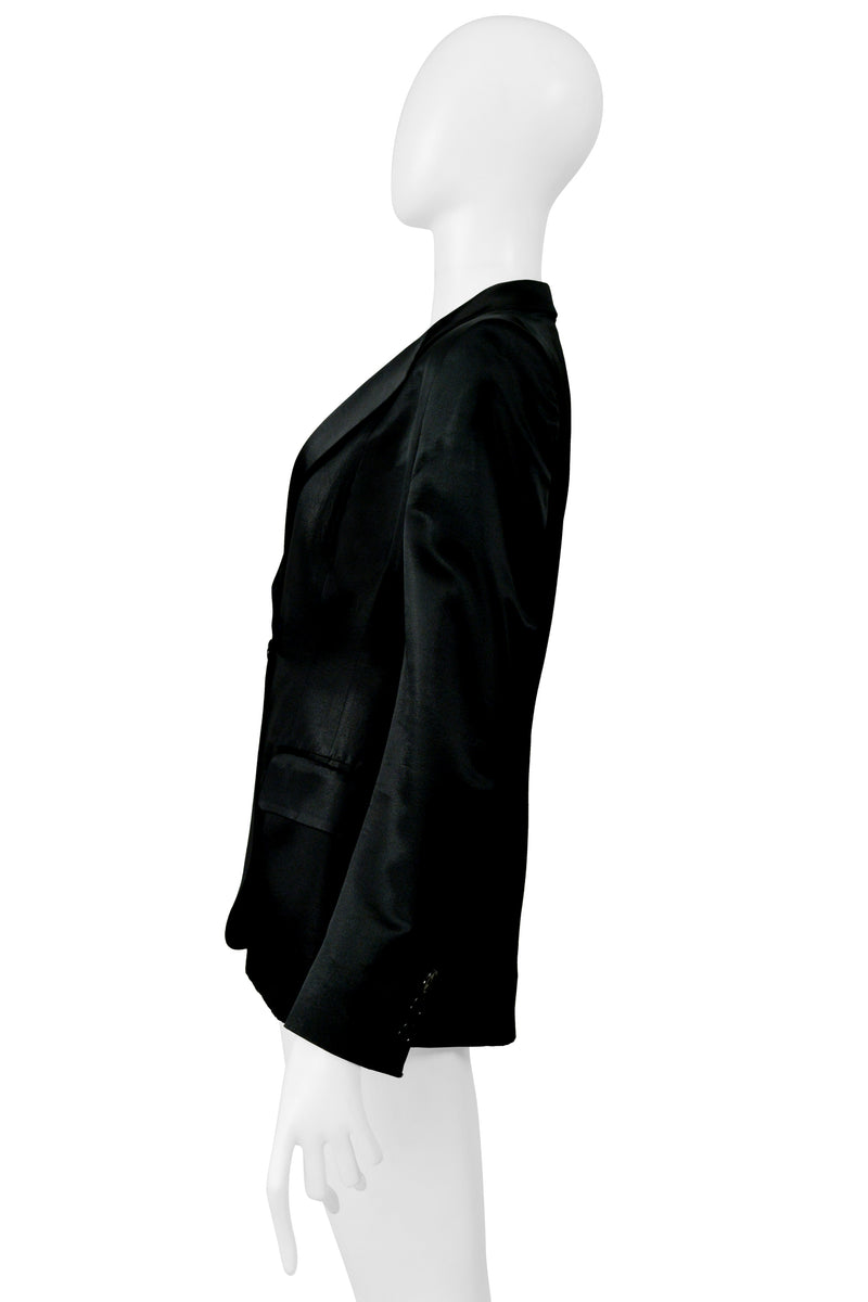 GUCCI BY TOM FORD BLACK SATIN EVENING JACKET 1996