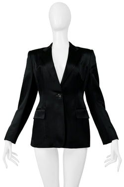 GUCCI BY TOM FORD BLACK SATIN EVENING JACKET 1996