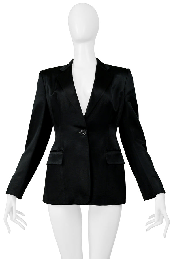 GUCCI BY TOM FORD BLACK SATIN EVENING JACKET 1996