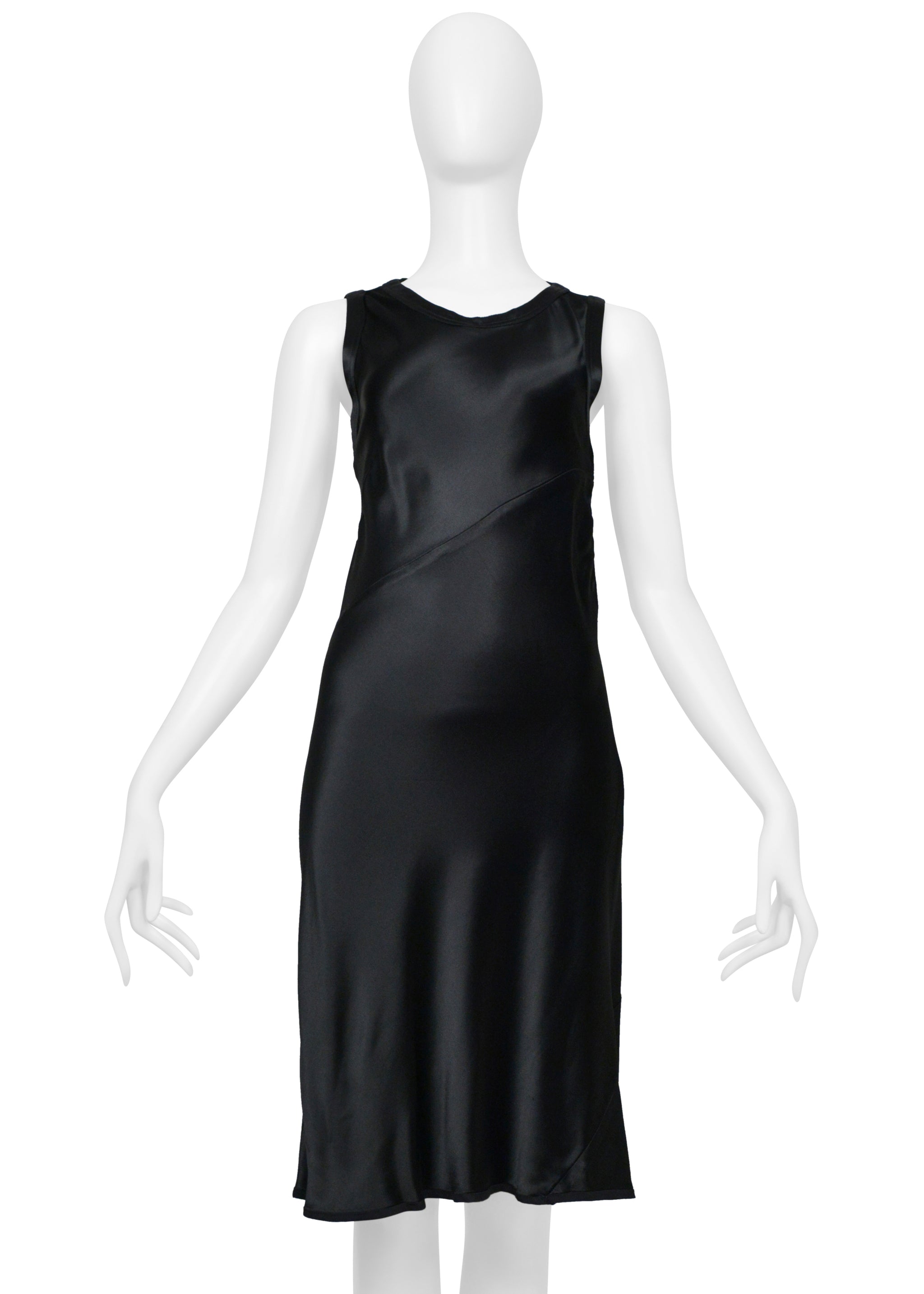HELMUT LANG BLACK SILK TANK DRESS