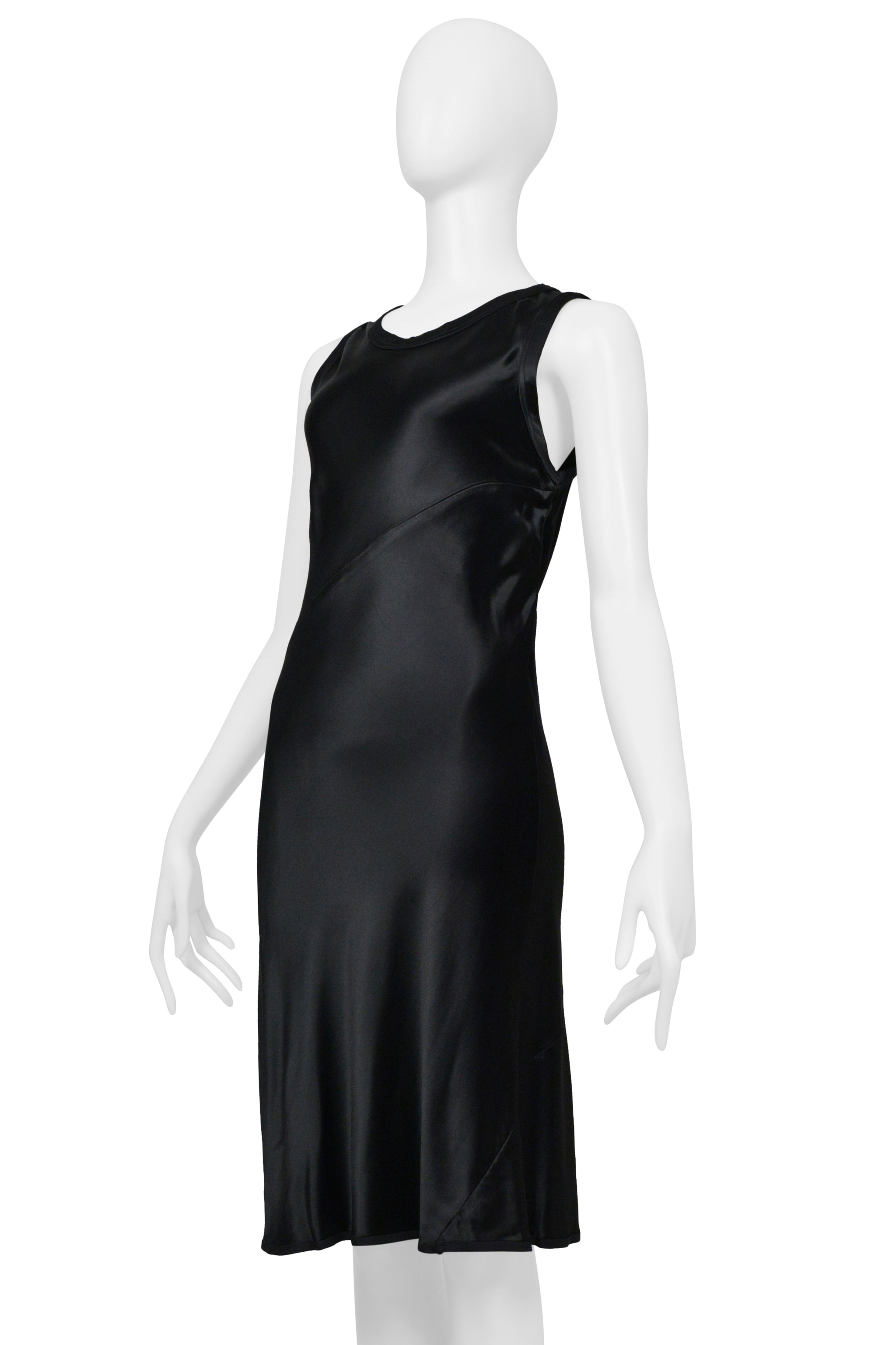 HELMUT LANG BLACK SILK TANK DRESS
