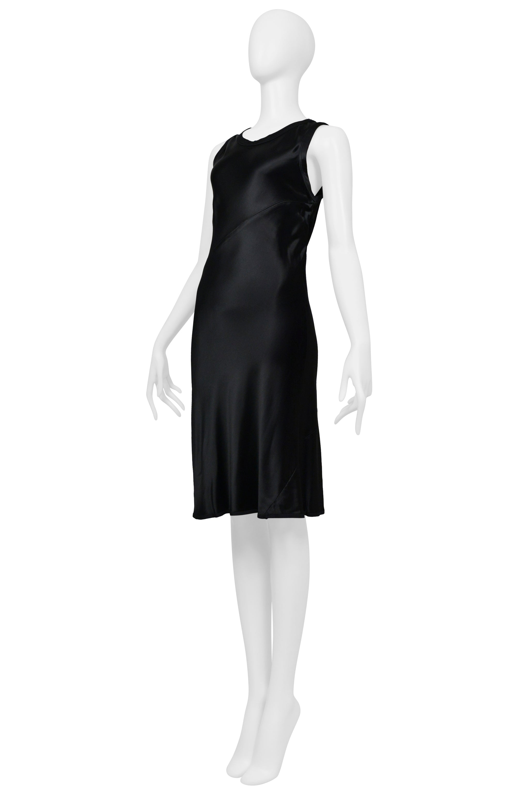 HELMUT LANG BLACK SILK TANK DRESS