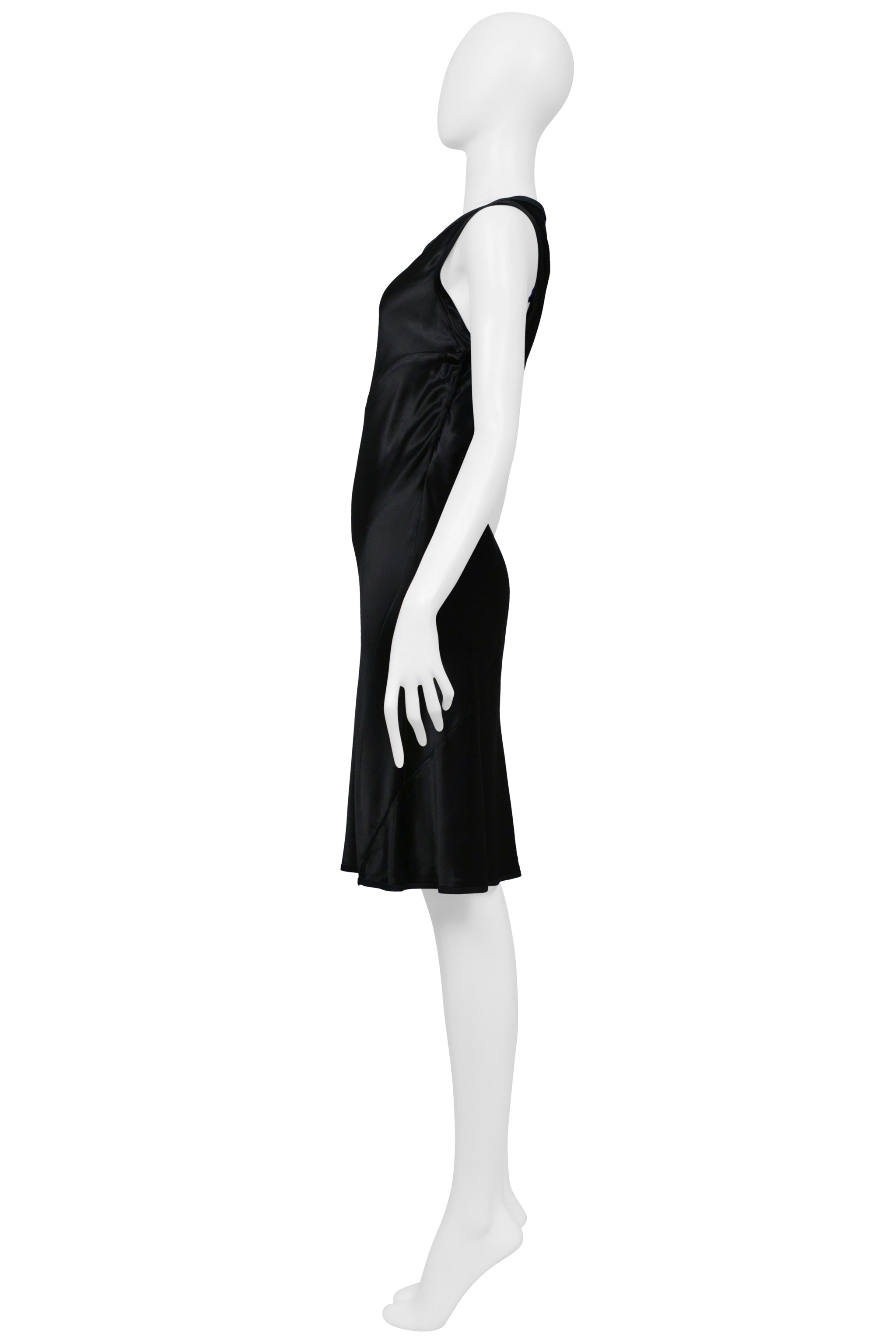 HELMUT LANG BLACK SILK TANK DRESS