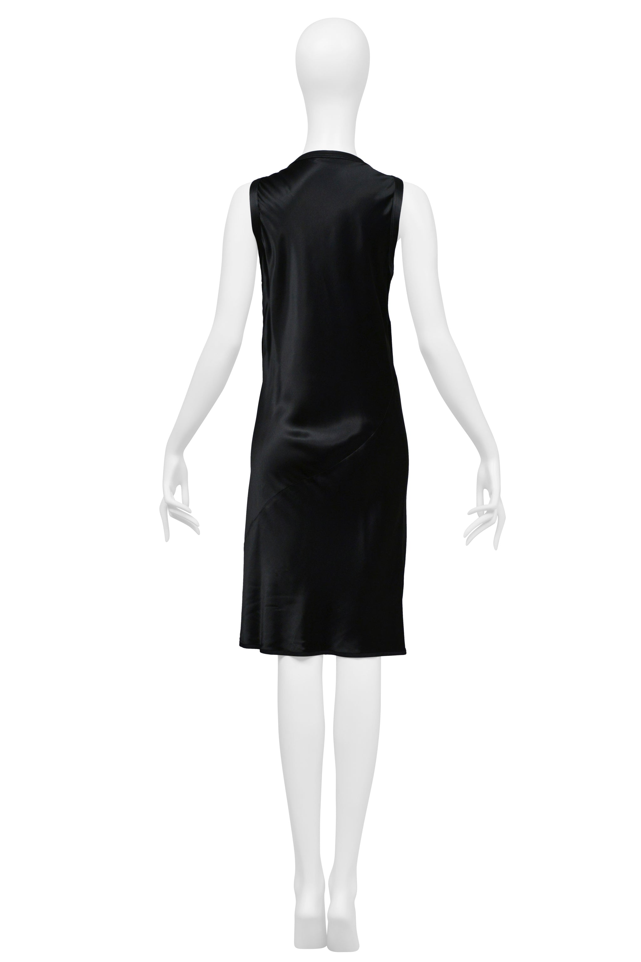 HELMUT LANG BLACK SILK TANK DRESS