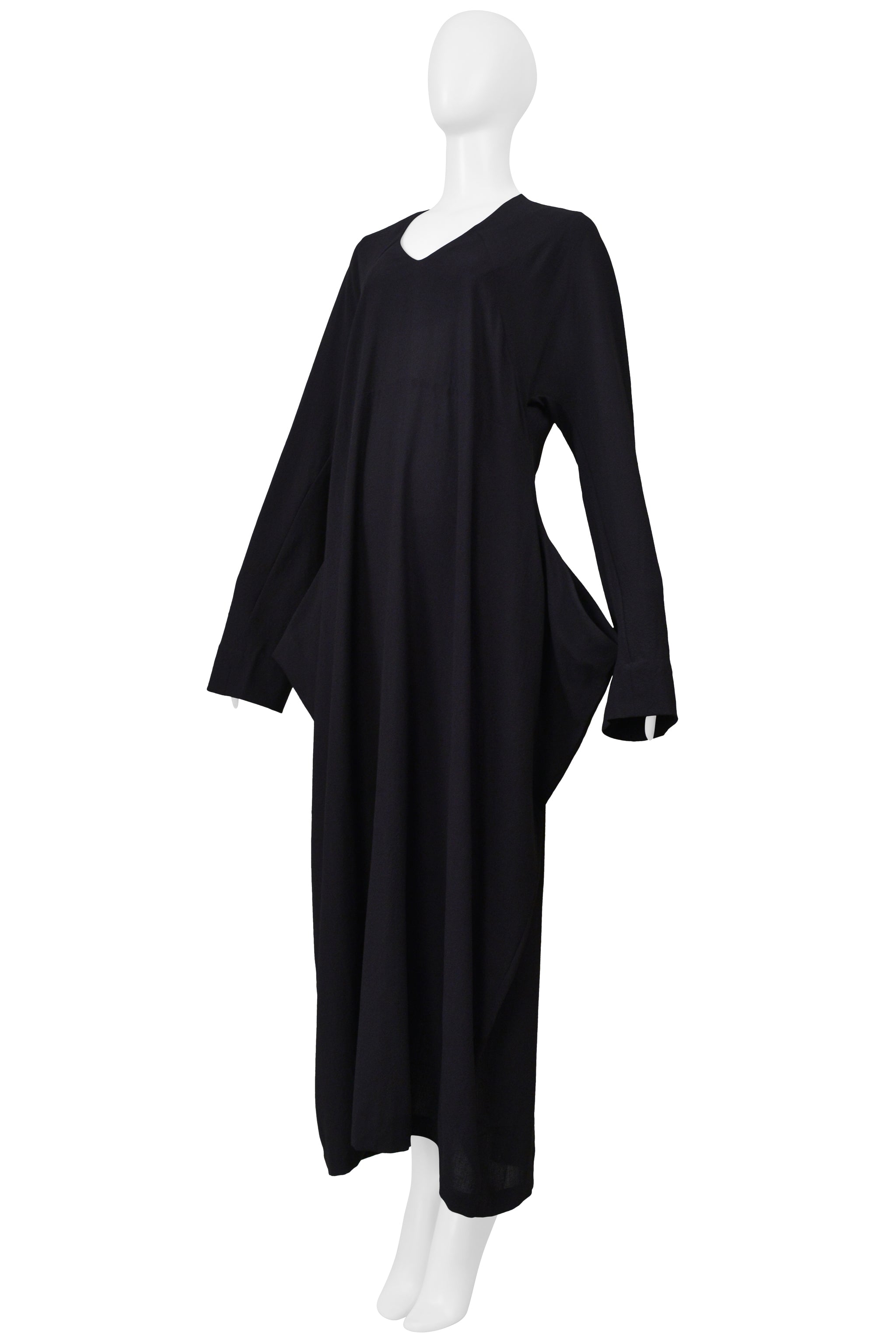HOVMAN DARK NAVY BLUE LONG CONCEPT DRESS 2000