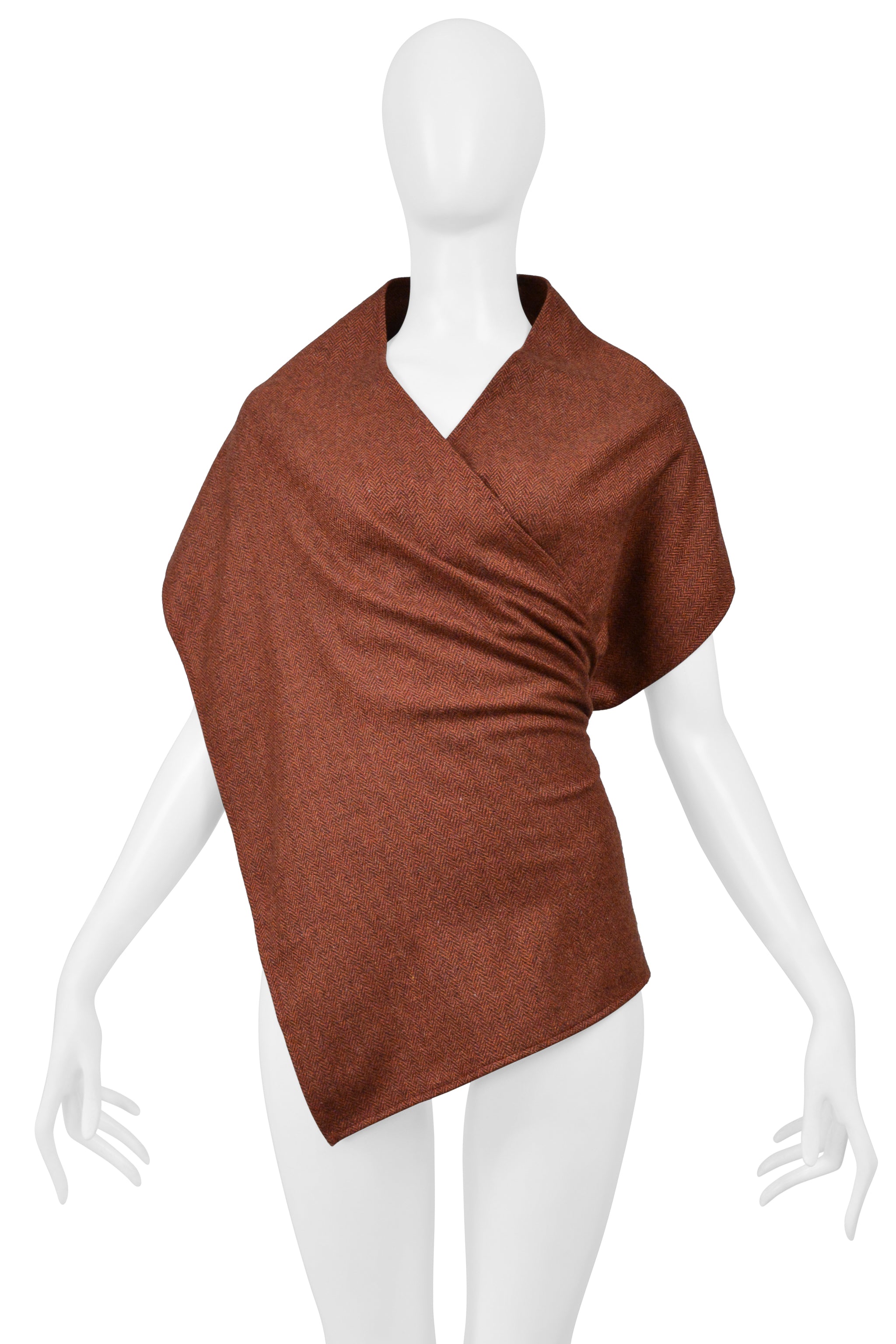 HOVMAN BURGUNDY WOOL WRAP TOP 2002