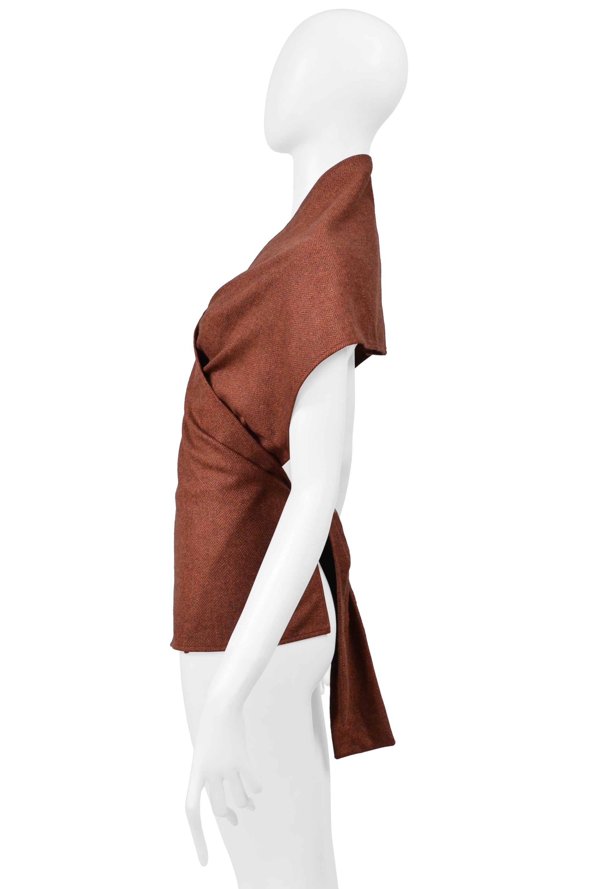 HOVMAN BURGUNDY WOOL WRAP TOP 2002
