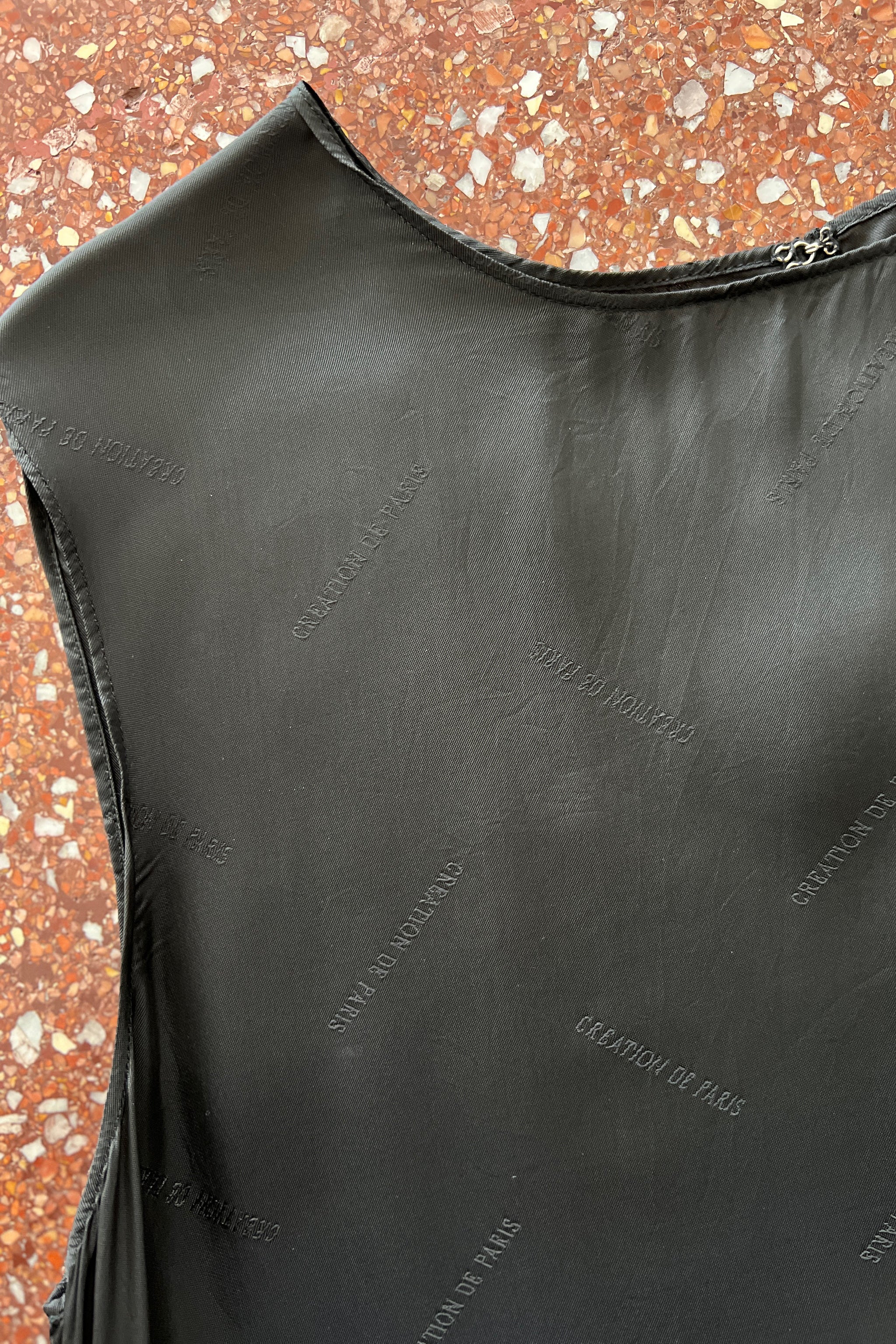 MAISON MARTIN MARGIELA BLACK SLEEVELESS DRESS IN BEMBERG LINING CIR. 2000