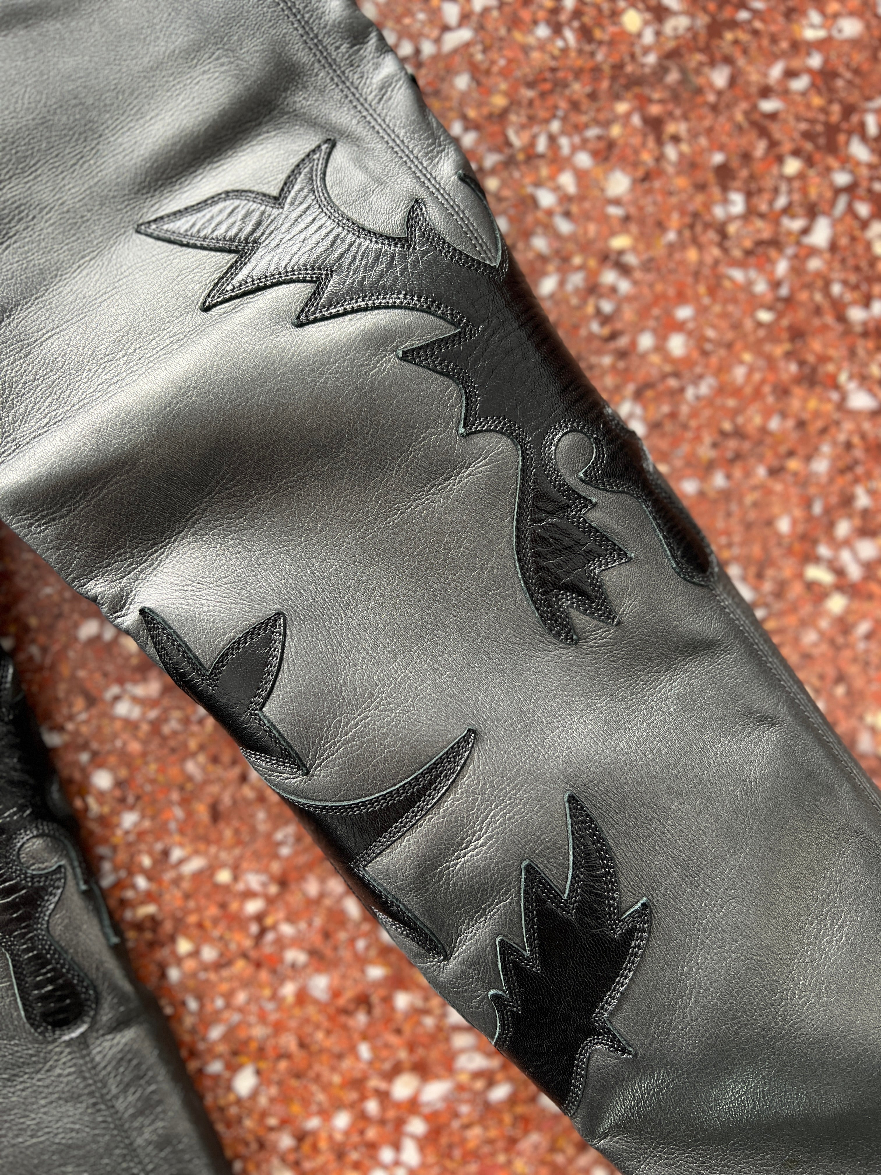 CHANEL PARIS-DALLAS METALLIC LEATHER THIGH HIGH BOOTS WITH BLACK EMBLEMS & ZIPPERS 2014