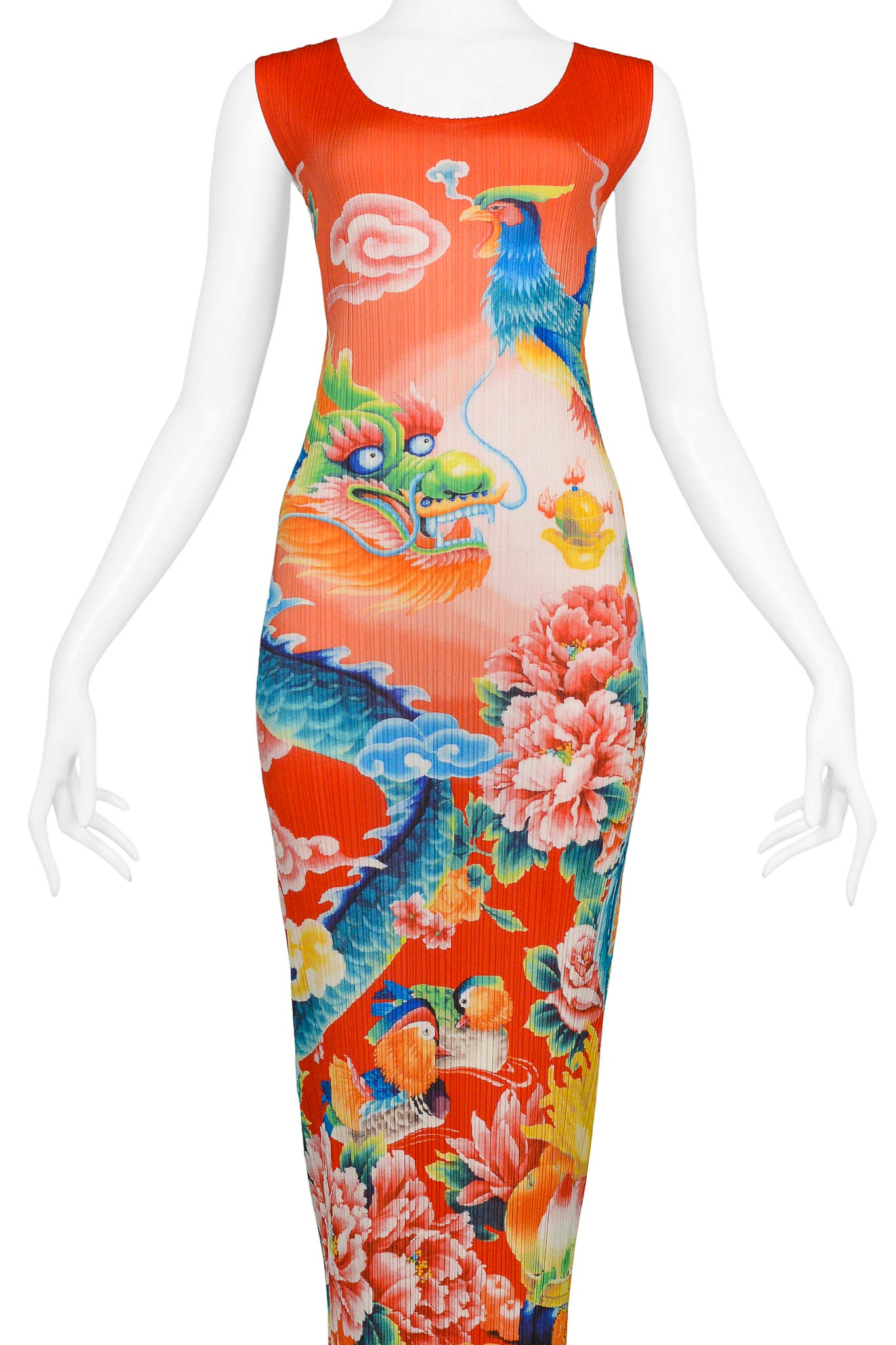 ISSEY MIYAKE ICONIC PLEATS PLEASE DRAGON DRESS 1990s
