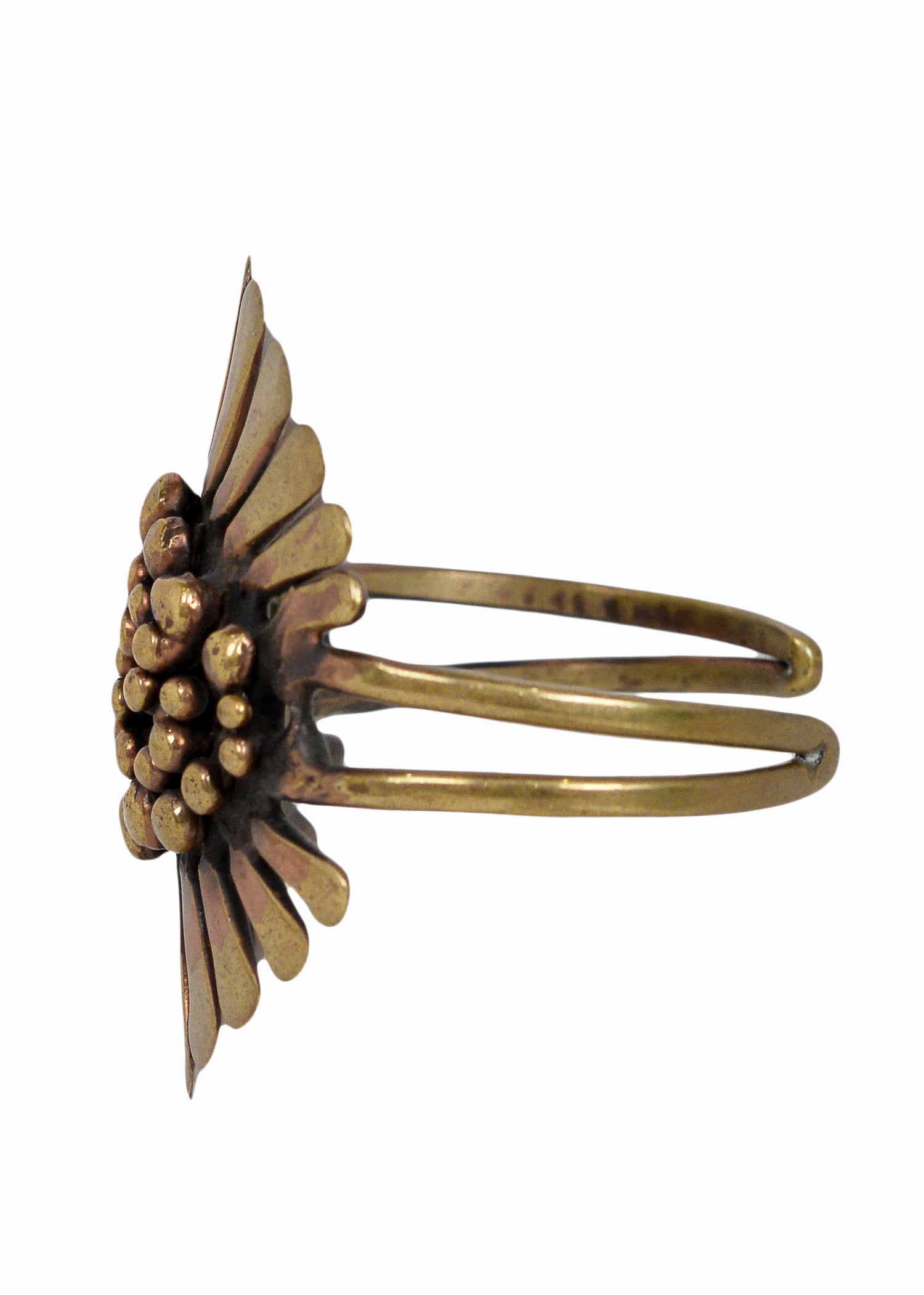 JACK BOYD BRUTALIST BRONZE GIANT SUNBURST CUFF BRACELET