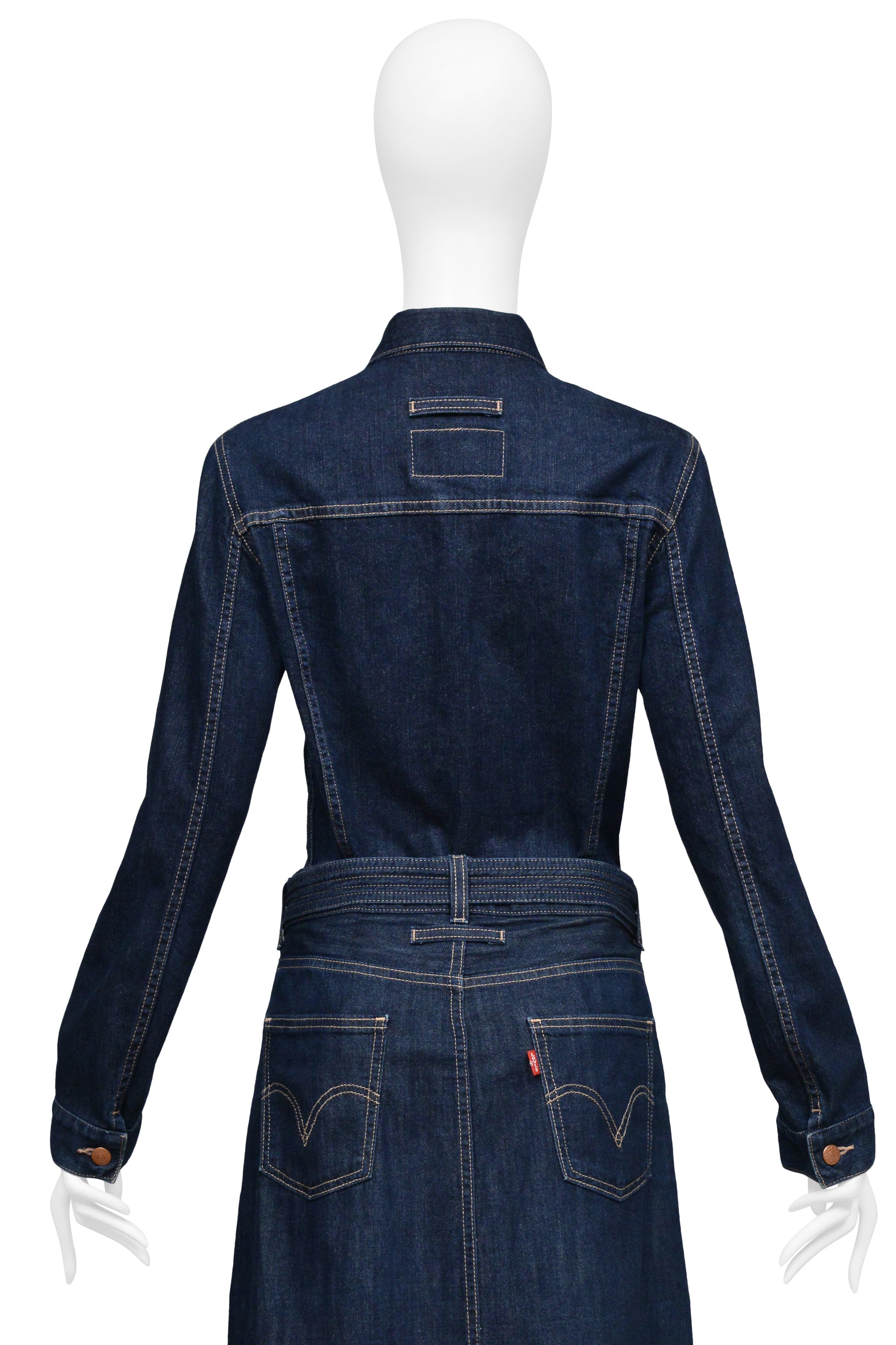 JEAN PAUL GAULTIER 2010 DENIM JACKET AND SKIRT ENSEMBLE