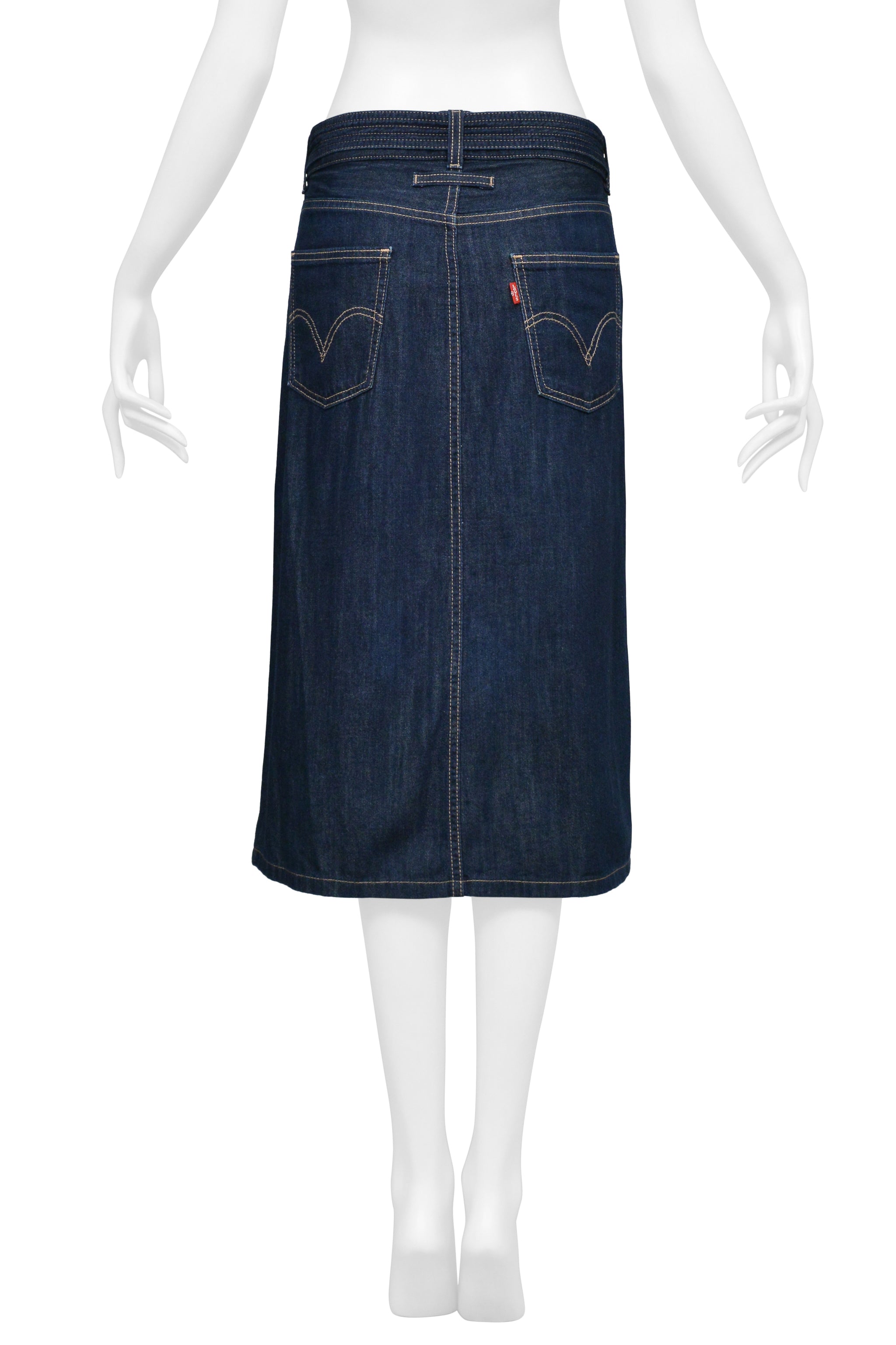 JEAN PAUL GAULTIER 2010 DENIM JACKET AND SKIRT ENSEMBLE