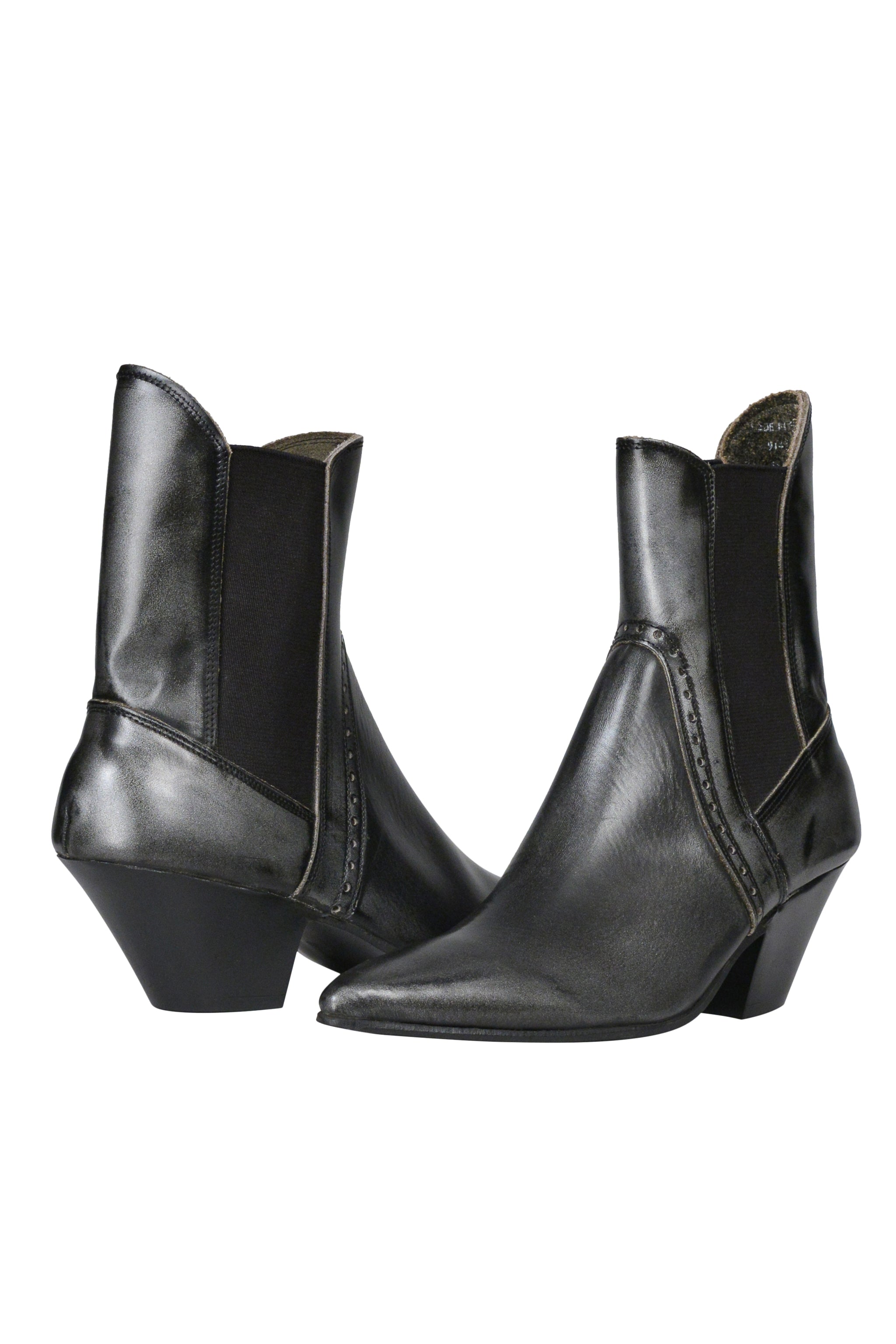 JOHN FLUEVOG GUNMETAL CHELSEA BOOTS