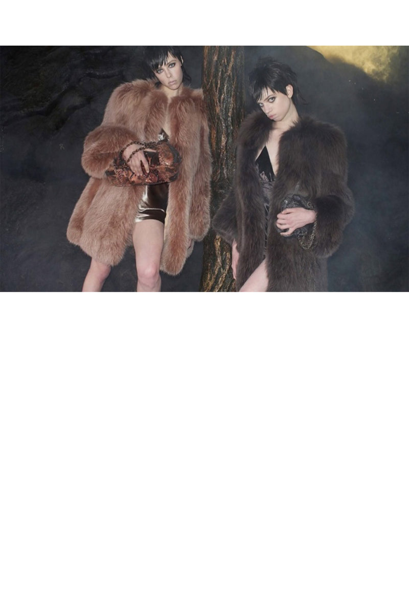 MARC JACOBS BROWN FUR CHUBBY COAT 2013