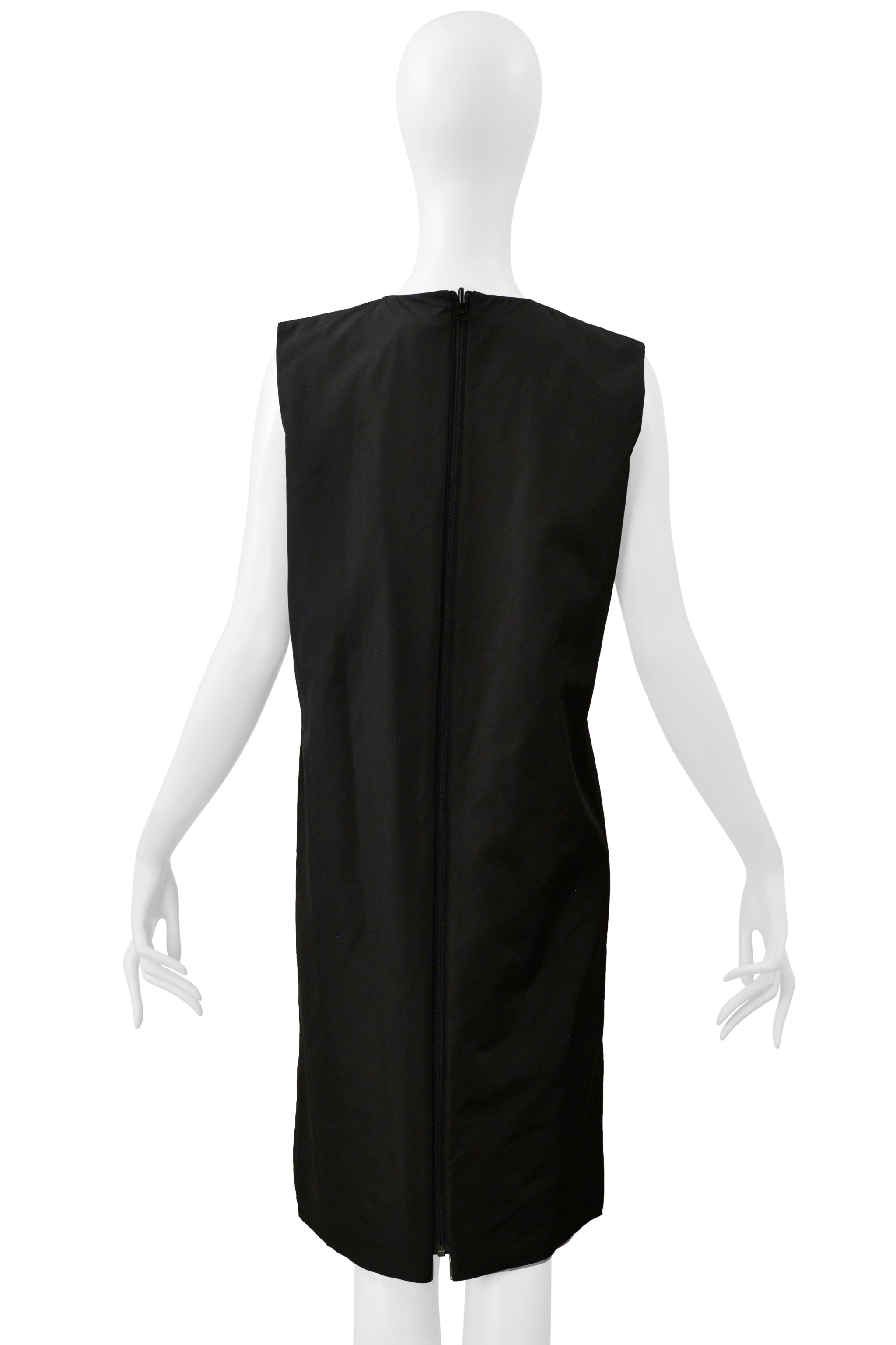 JUNYA WATANABE REVERSIBLE METALLIC FLORAL LAME TECH DRESS WITH  BLACK  & MESH INTERIOR SS 2000