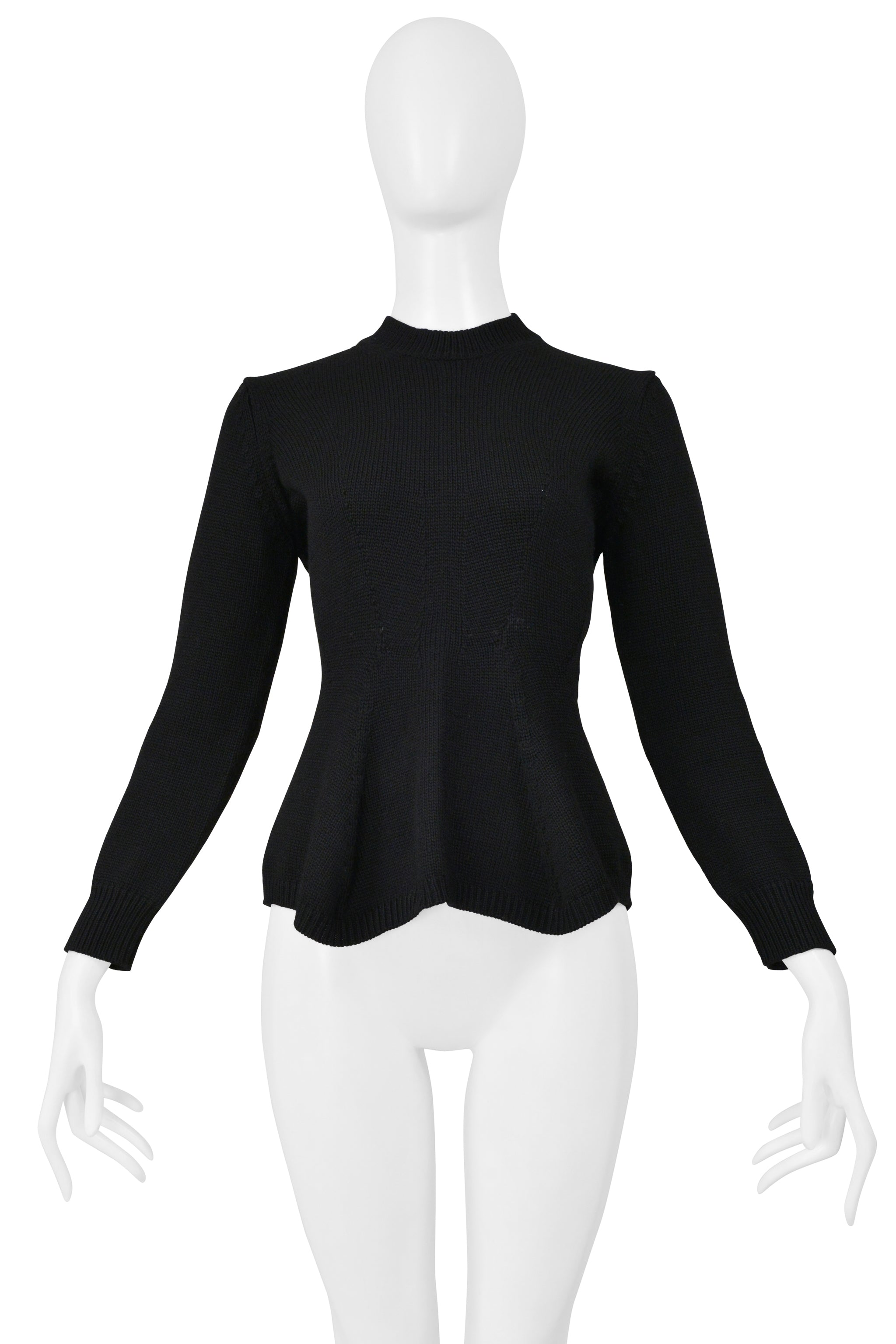 JUNYA WATANABE BLACK FITTED SWEATER WITH CREW NECK 1999-00