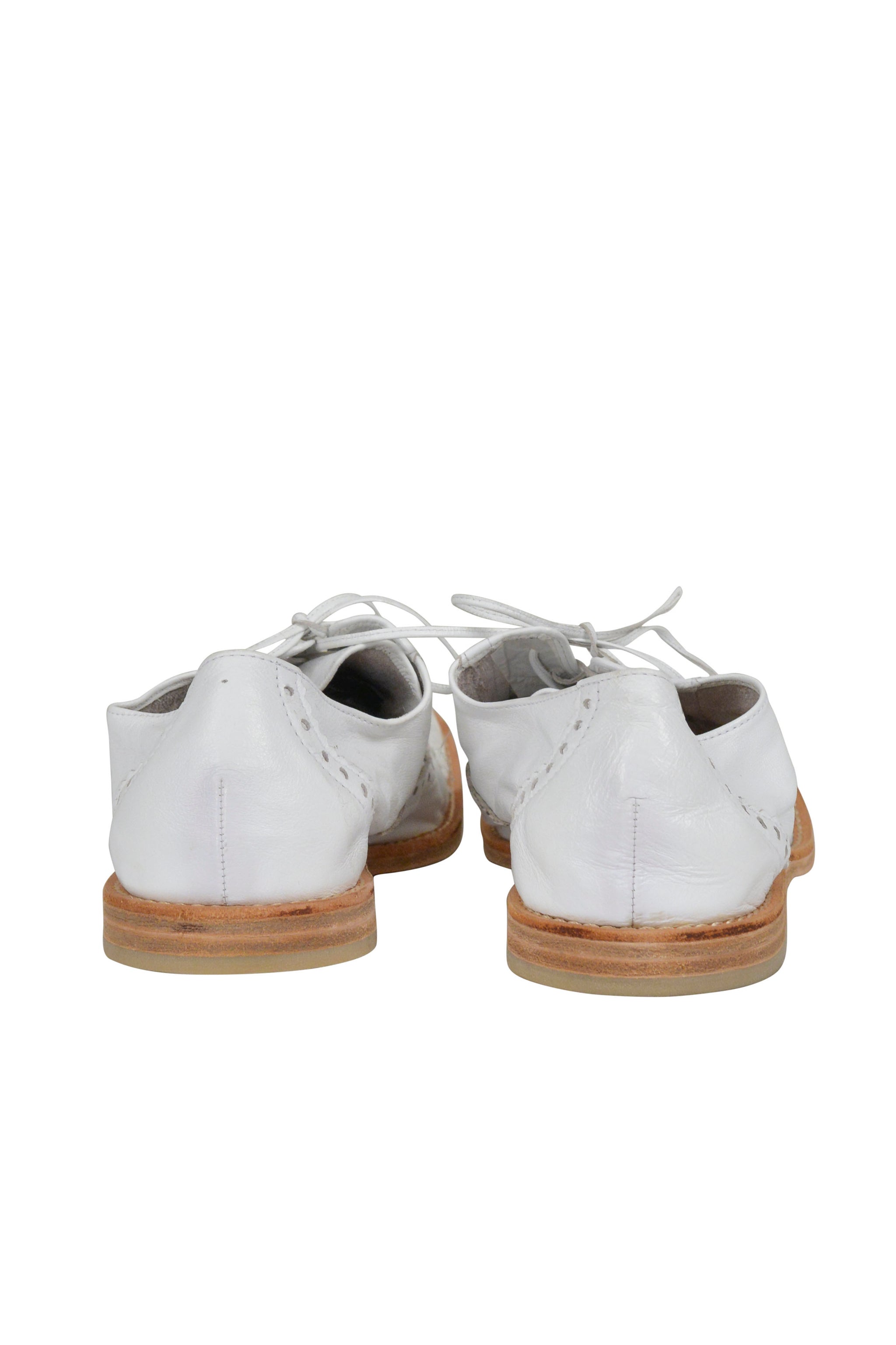 JUNYA WATANABE WHITE PERFORATED LEATHER BROGUE SHOES 2003