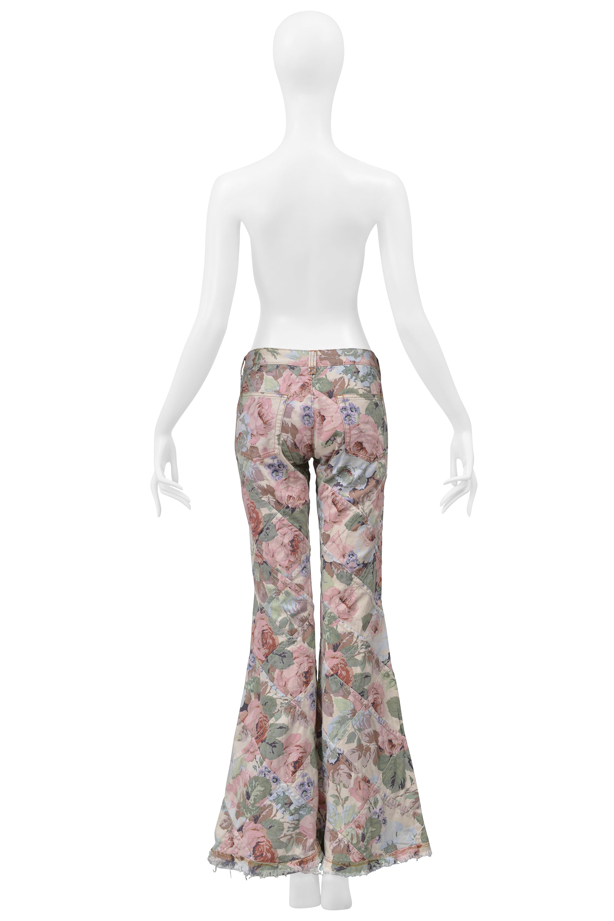 JUNYA WATANABE BELL BOTTOM FLORAL PANTS 2001-02