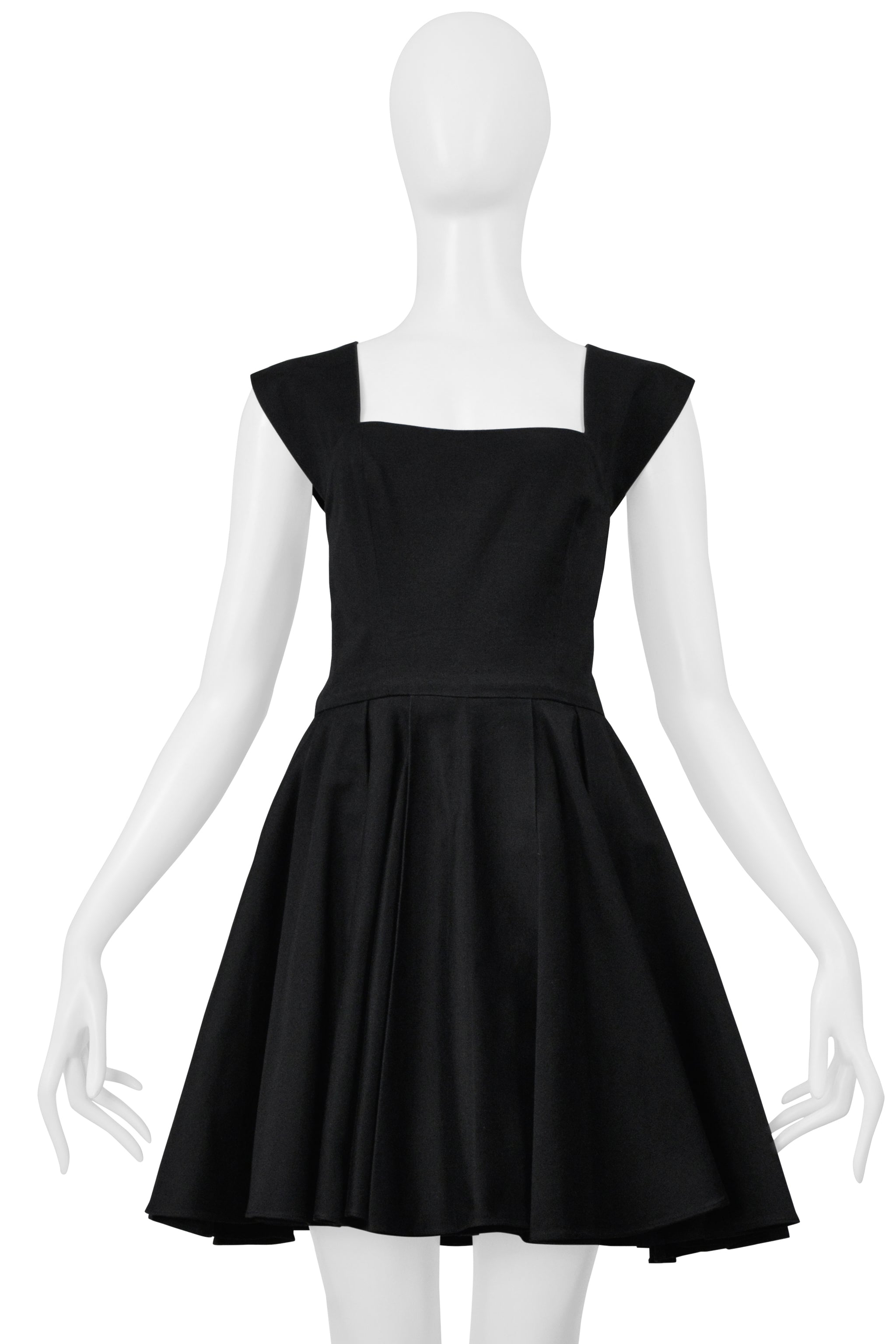 CHRISTIAN LACROIX BLACK COTTON MINI DRESS