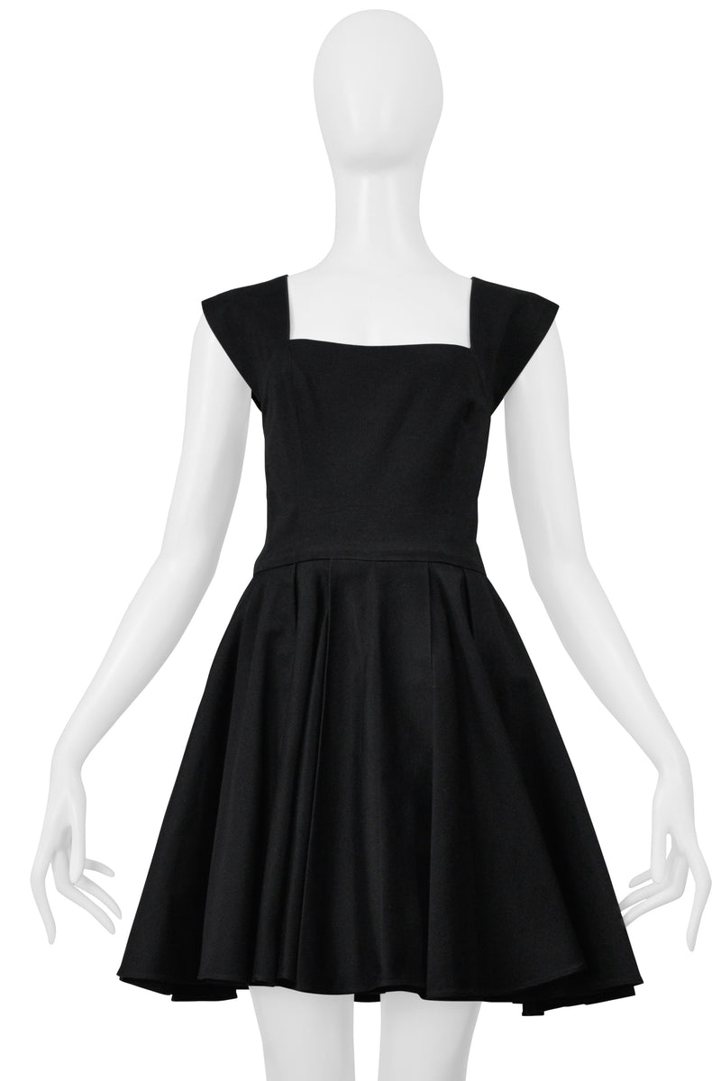 CHRISTIAN LACROIX BLACK COTTON MINI DRESS