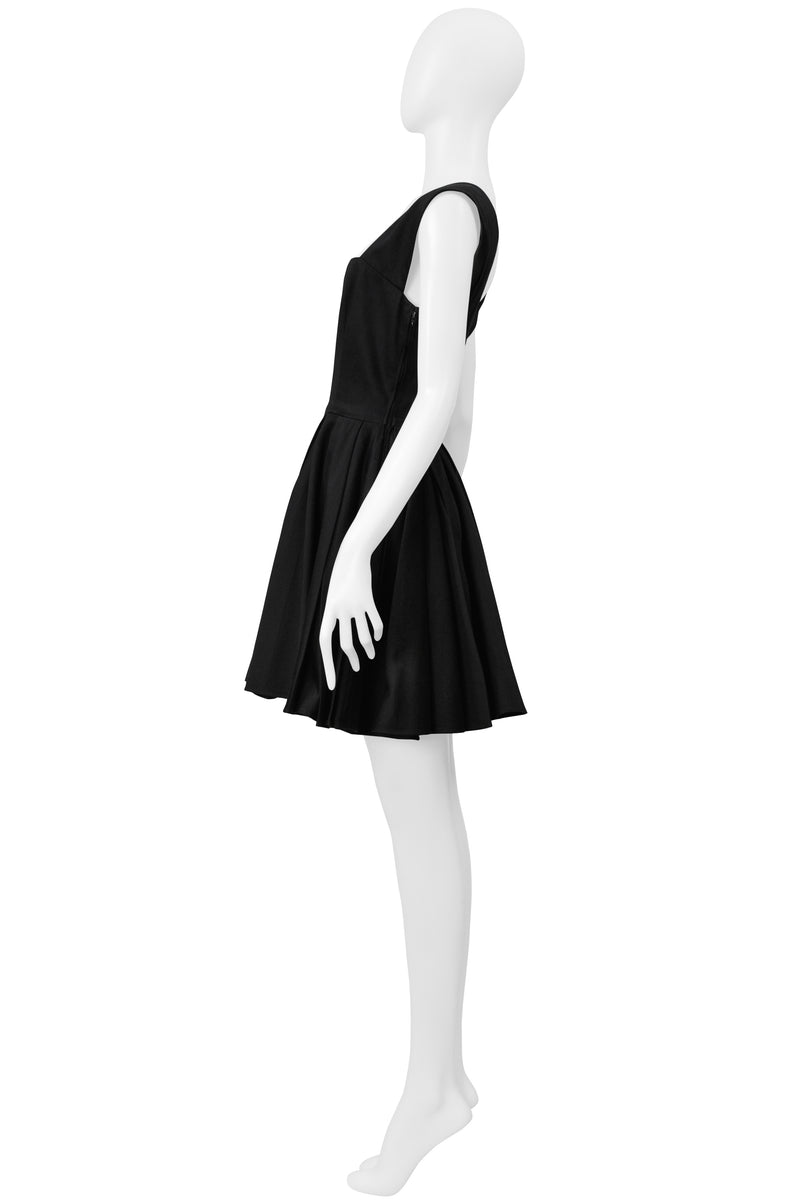 CHRISTIAN LACROIX BLACK COTTON MINI DRESS