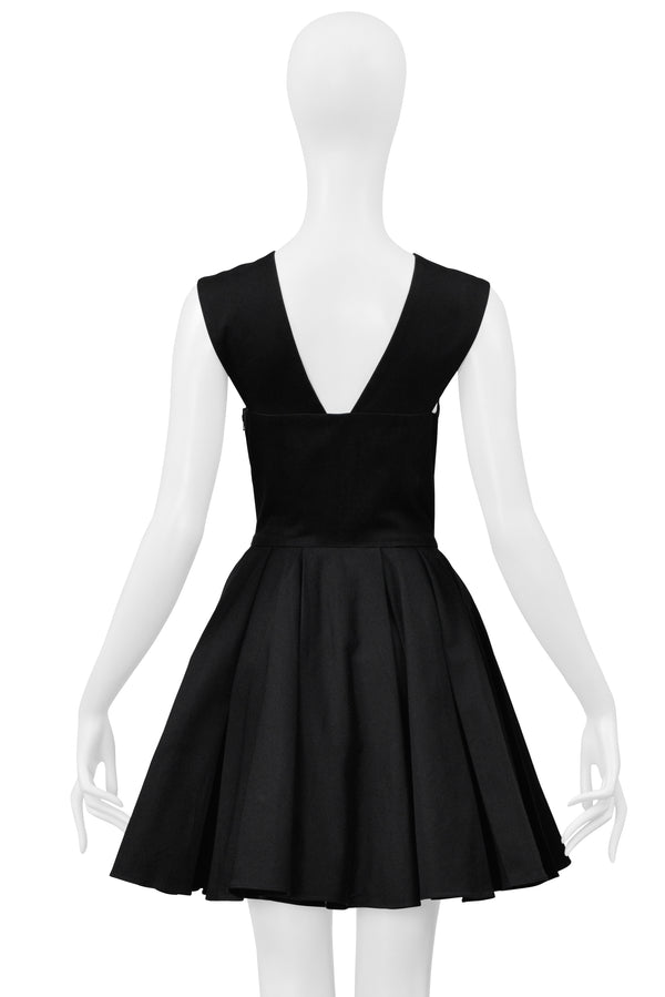 CHRISTIAN LACROIX BLACK COTTON MINI DRESS