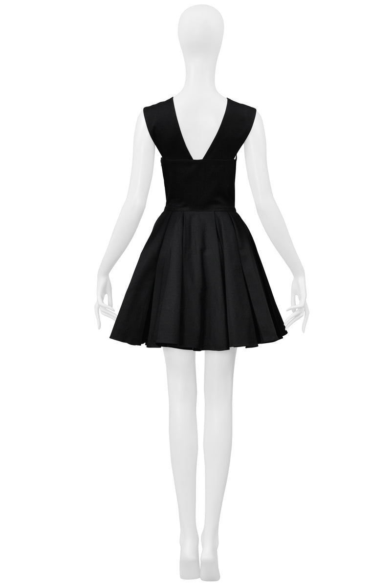 CHRISTIAN LACROIX BLACK COTTON MINI DRESS
