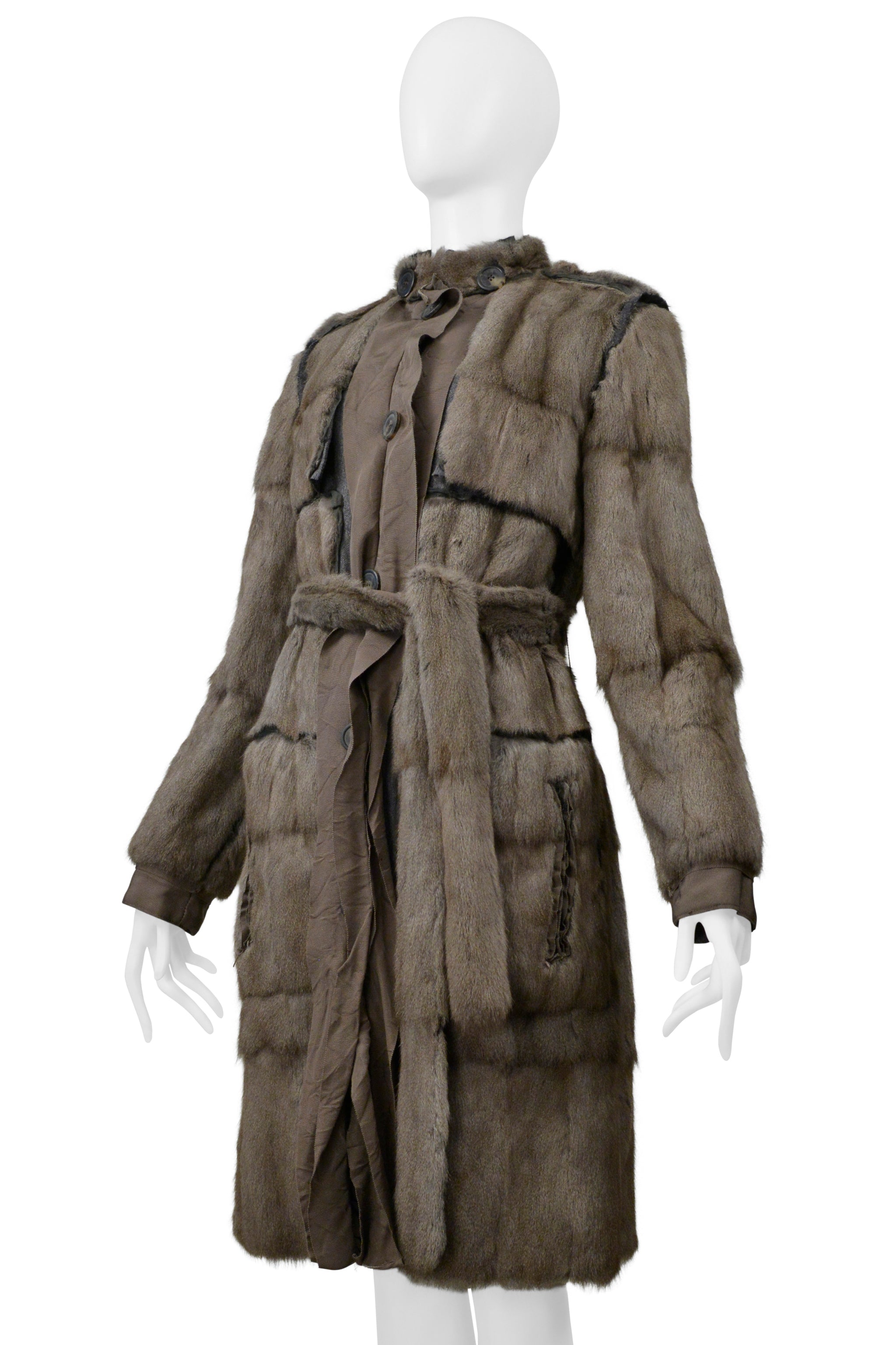 LANVIN BY ALBER ELBAZ GREY SQUIRREL FUR COAT 2011