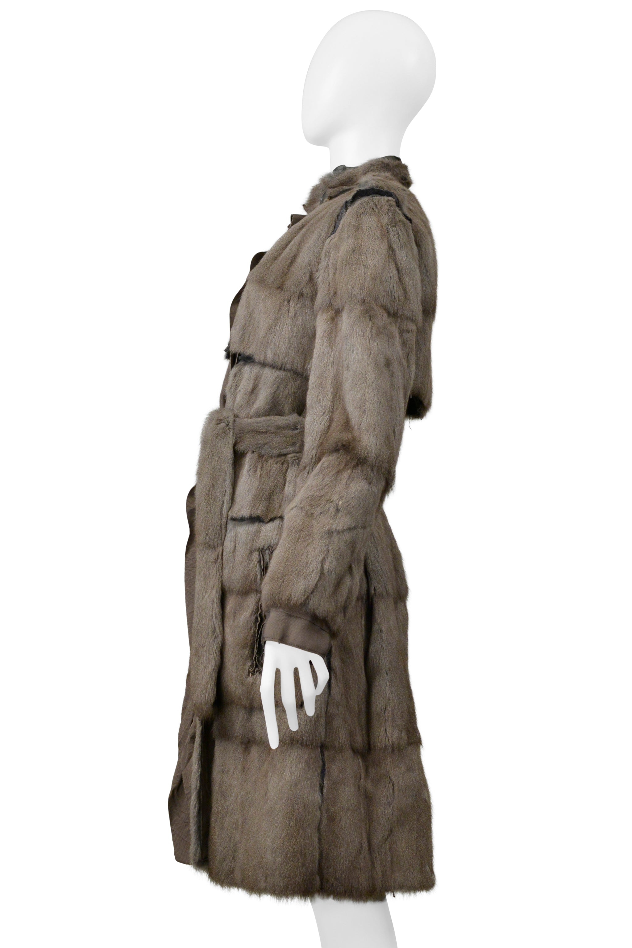 LANVIN BY ALBER ELBAZ GREY SQUIRREL FUR COAT 2011