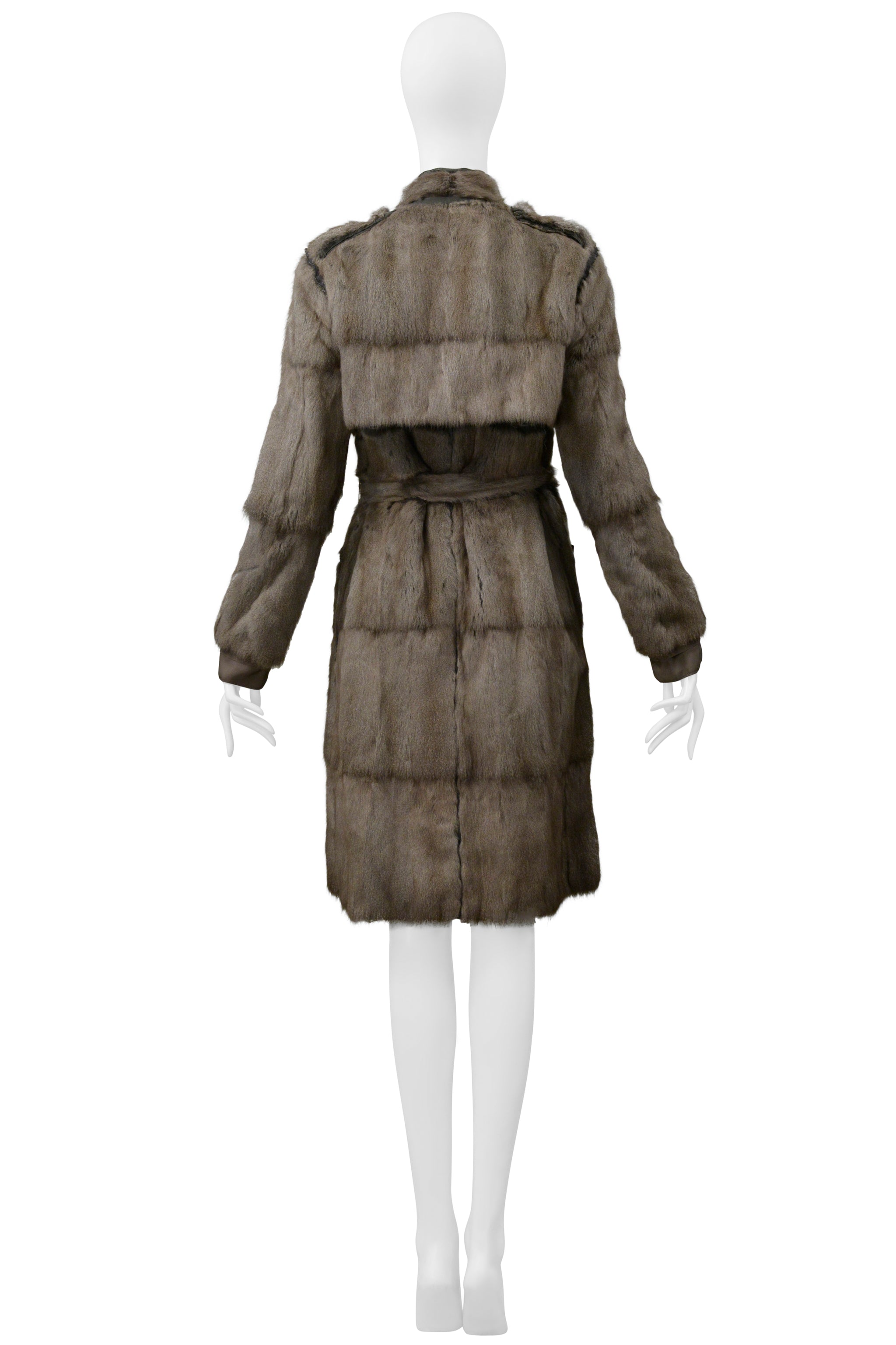LANVIN BY ALBER ELBAZ GREY SQUIRREL FUR COAT 2011