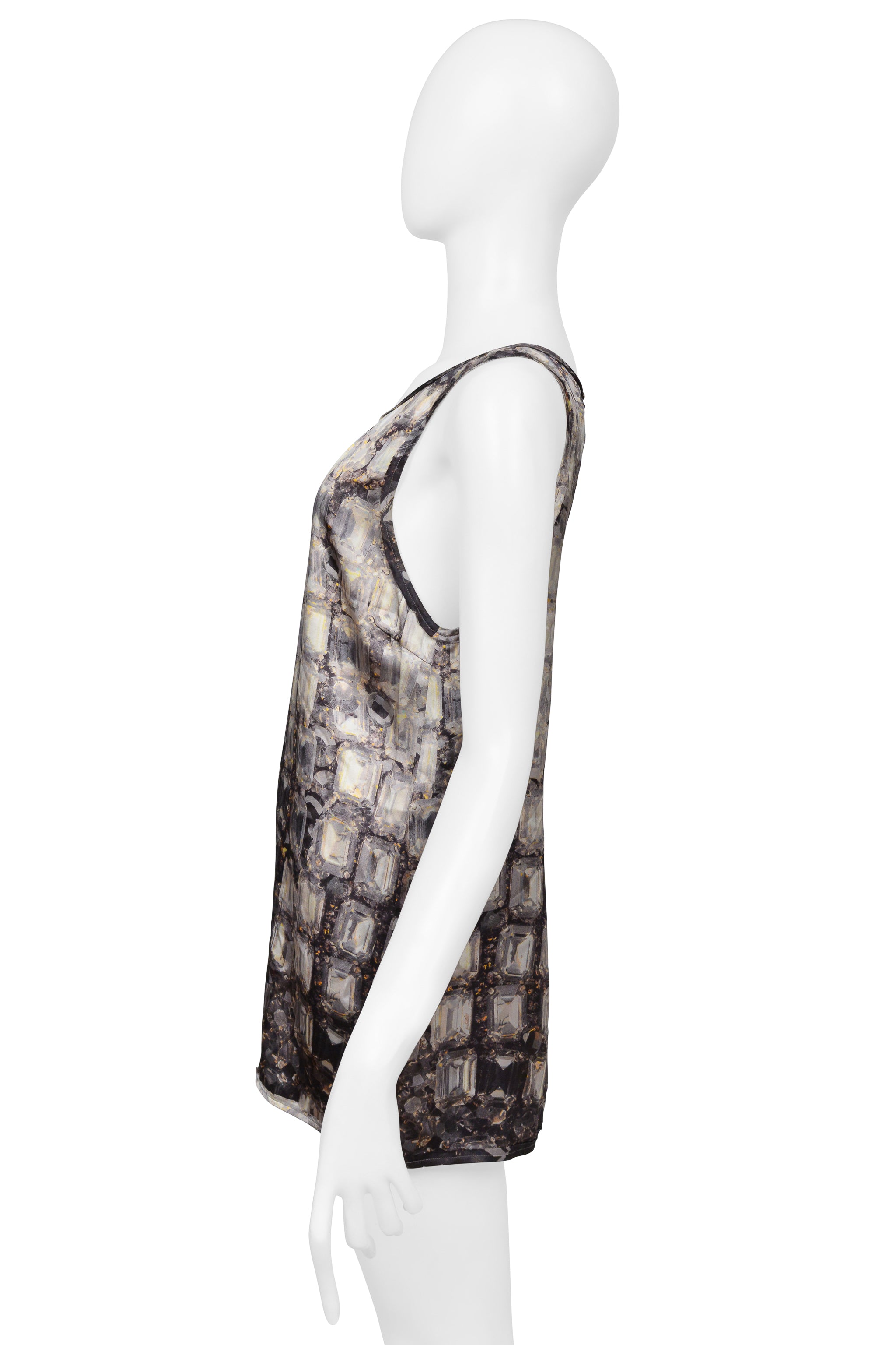 LANVIN CRYSTAL PRINTED SLEEVELESS TOP